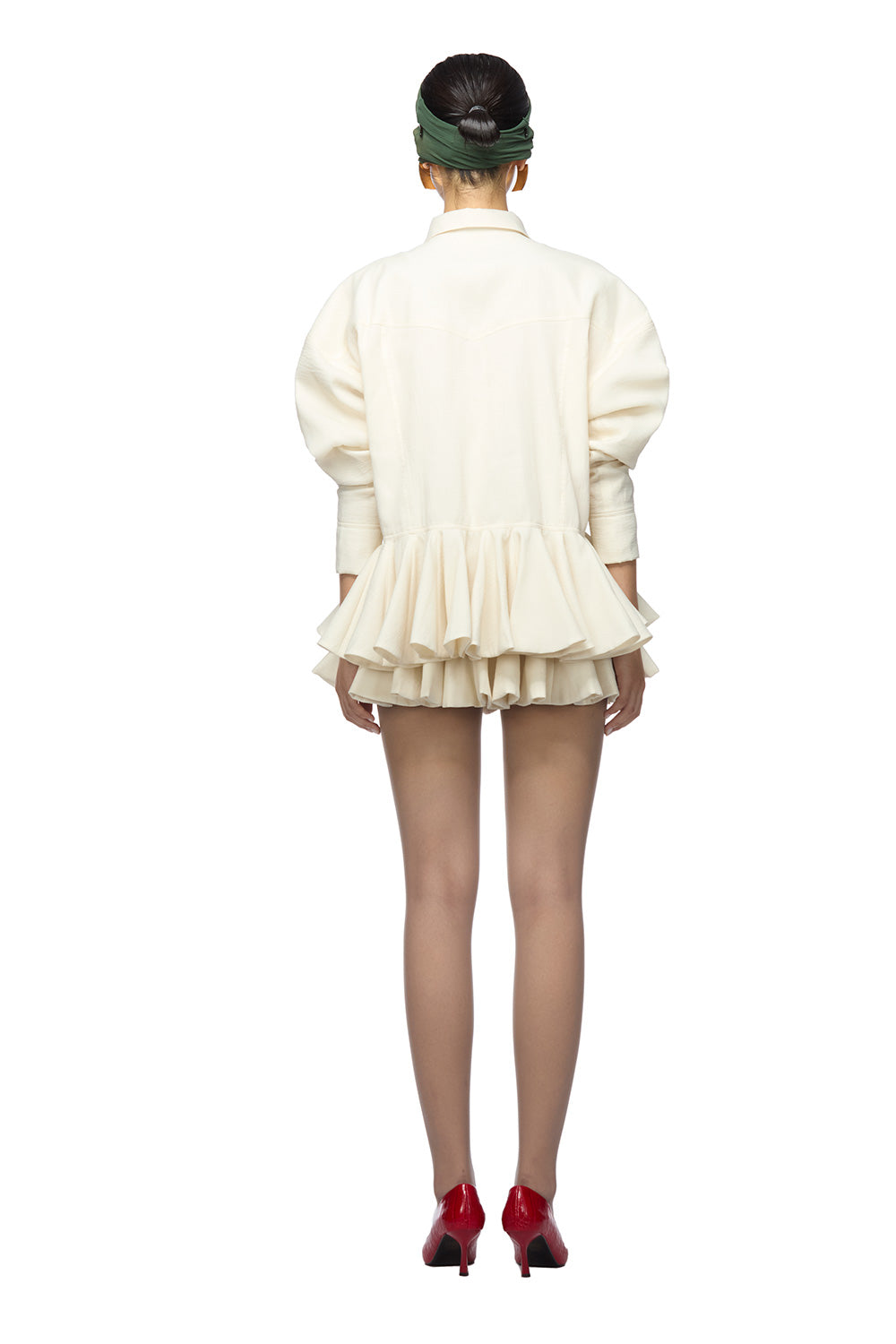 Rosanne A-line Pleated Poly Organza Mini Skirt