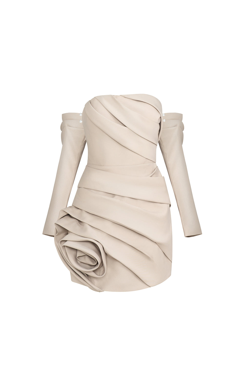 Lantana Bodycon Draped Taffeta Mini Dress