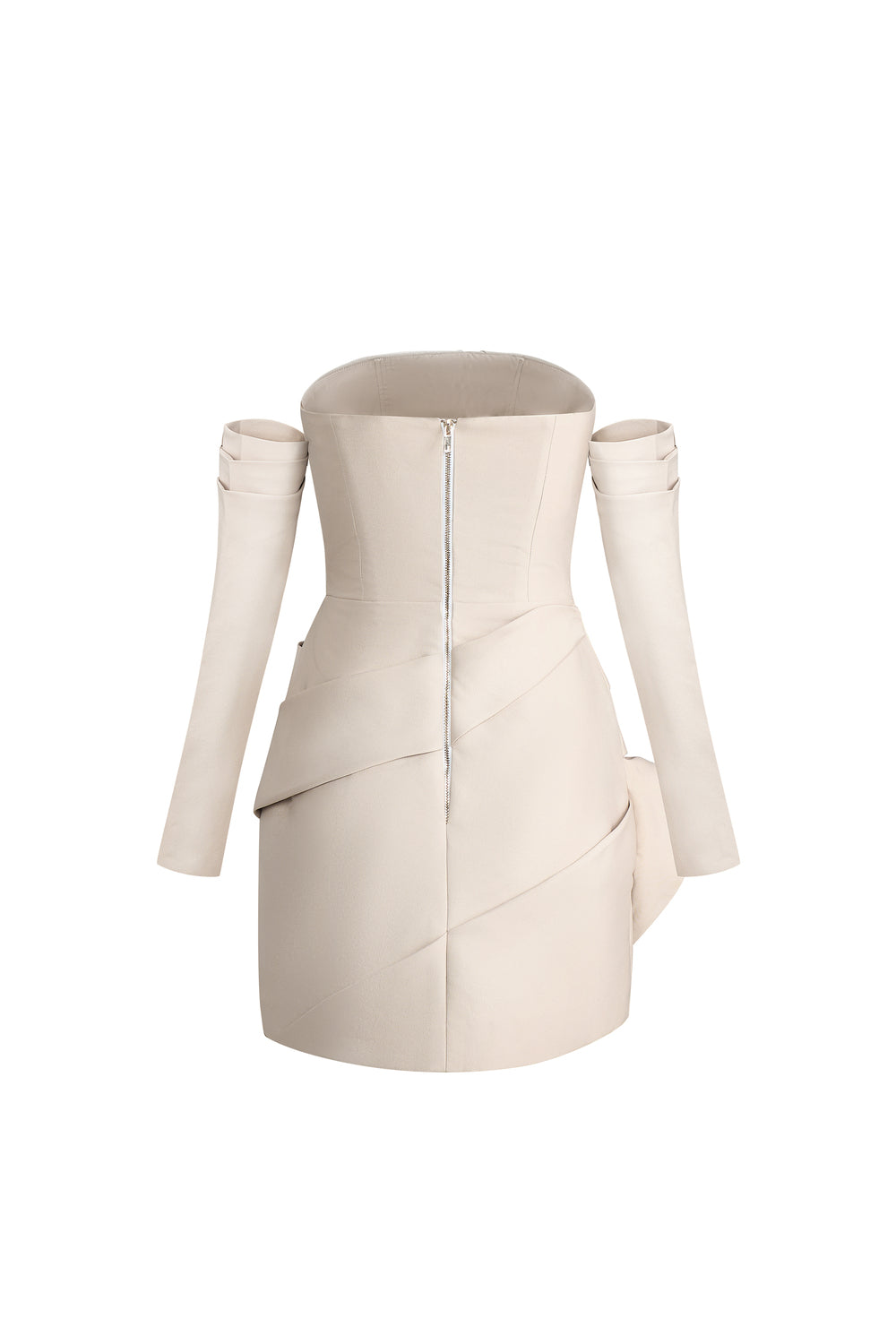 Lantana Bodycon Draped Taffeta Mini Dress