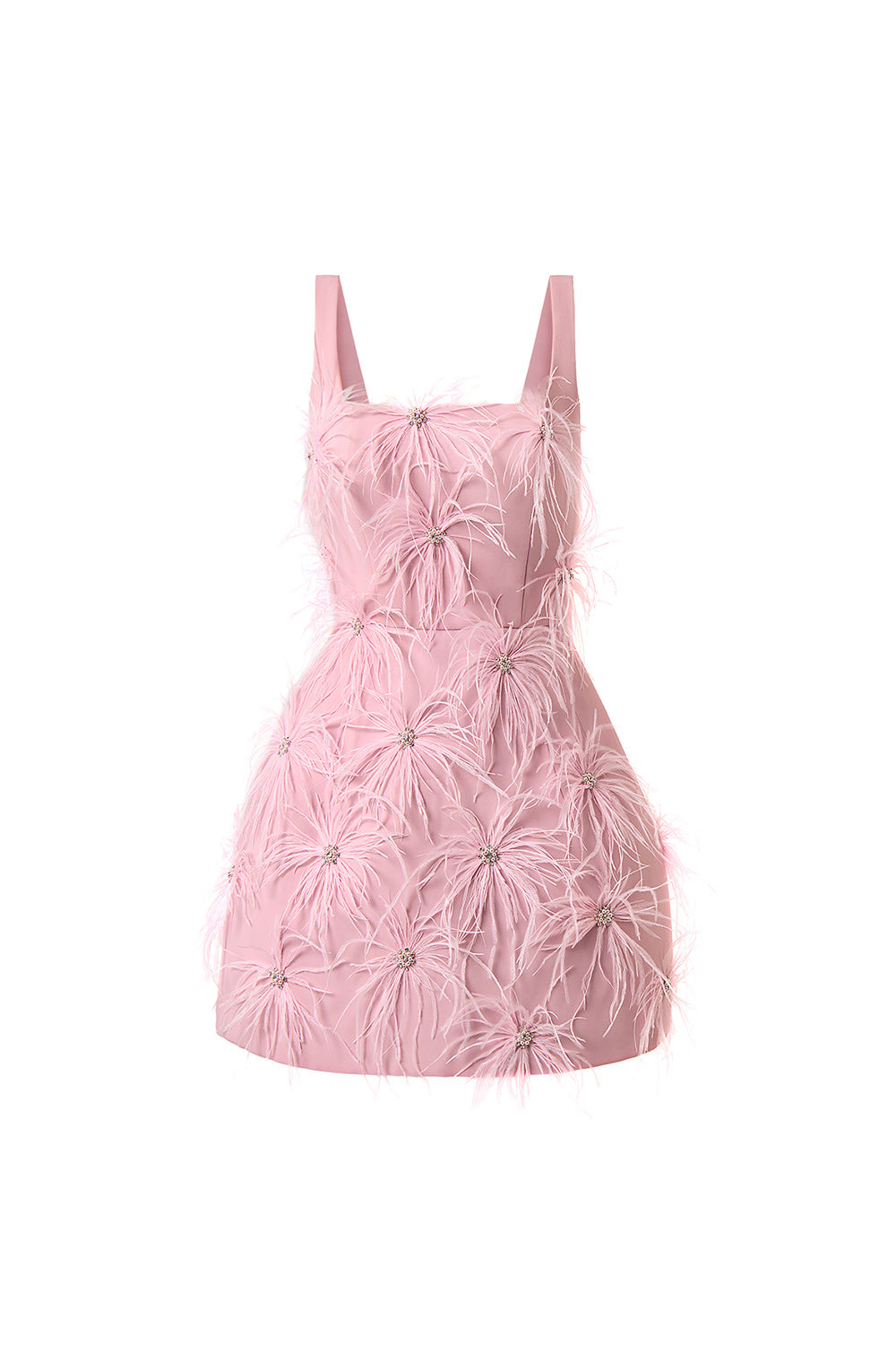 Catherine A-line Strappy Crepe Mini Dress