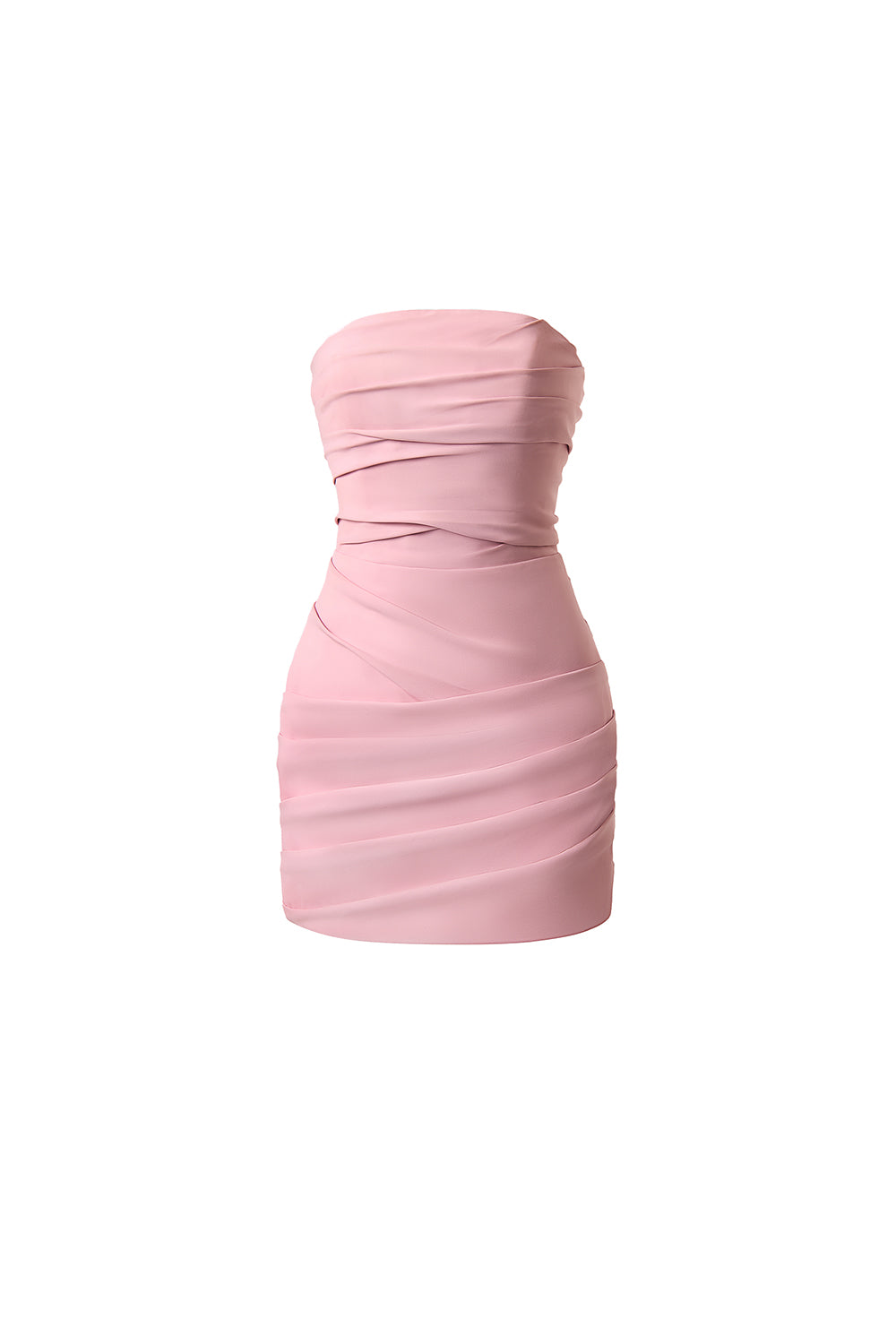 Zaylee Strapless Draped Crepe Mini Dress