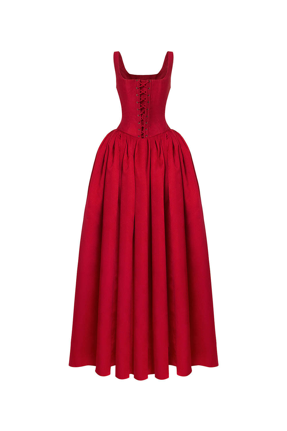 Women's Raelynn Ball Gown Loose Strap Taffeta Maxi Dress XS/S/M/L Carmine Red MEAN BLVD