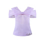 Primelle Straight V-Neck Organza Top