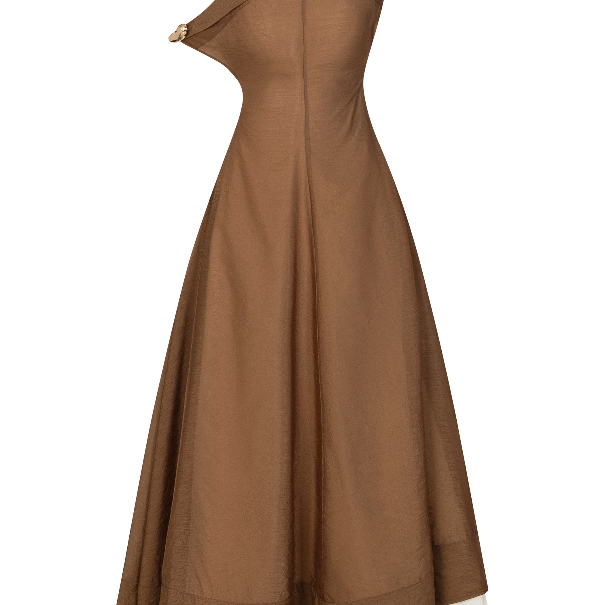 Morgan Asymmetric Neck Draped Midi Dress