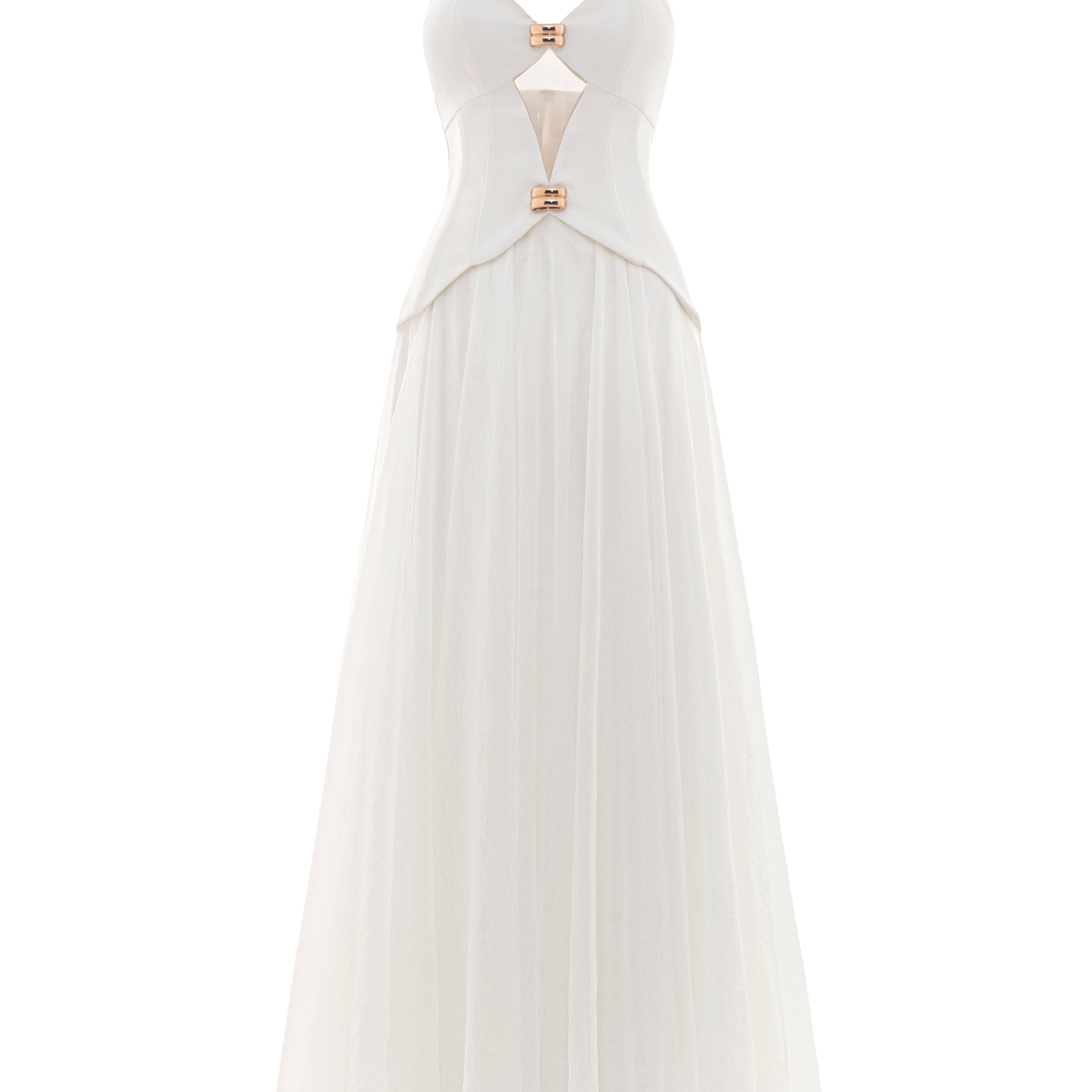 Alissa Halter Metal Maxi Dress