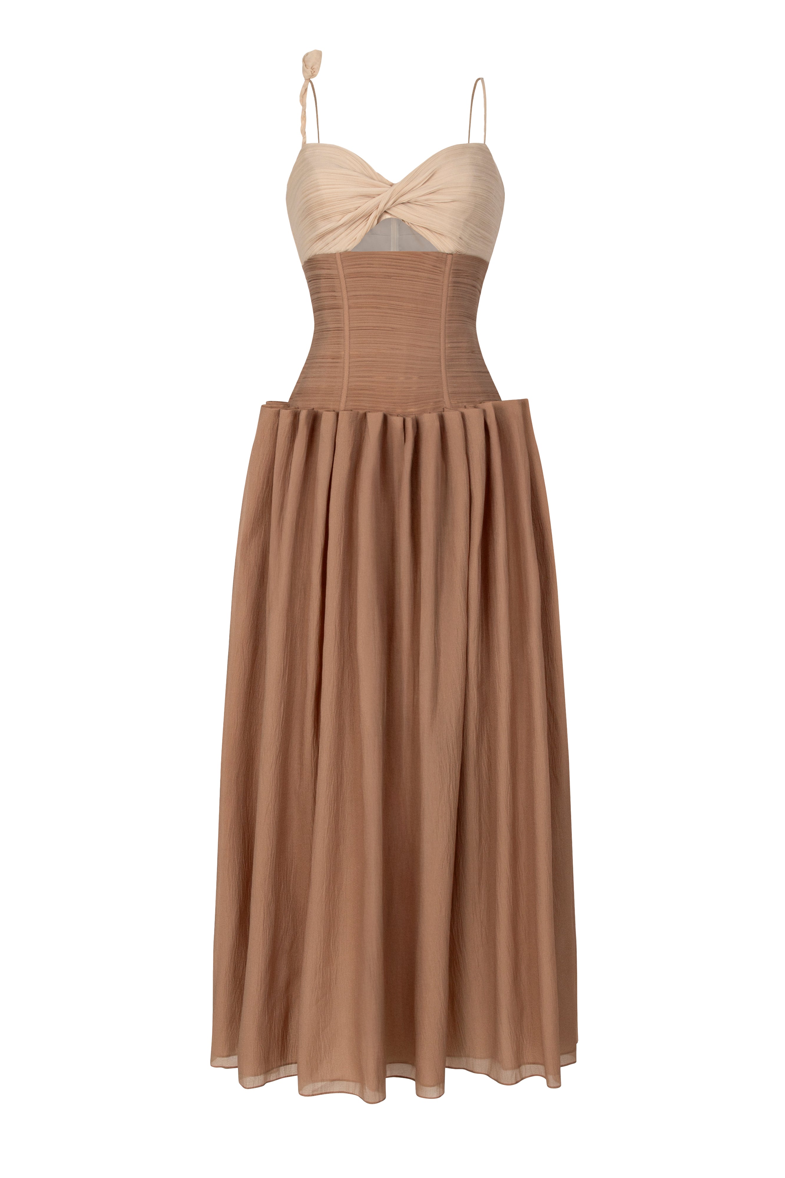 Caprina Sweetheart Gathering Midi Dress