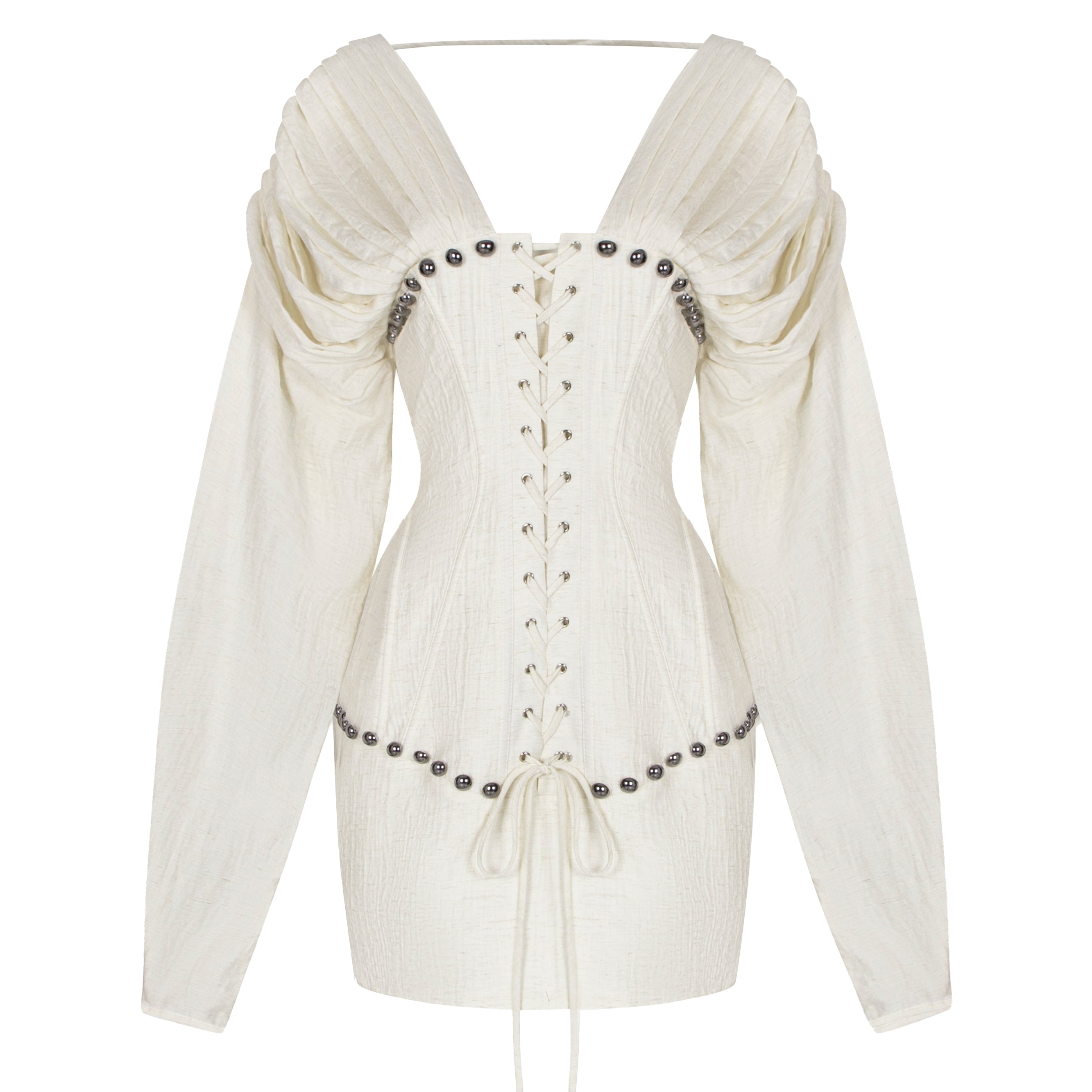 Harper V-Neck Pin Tuck Mini Dress