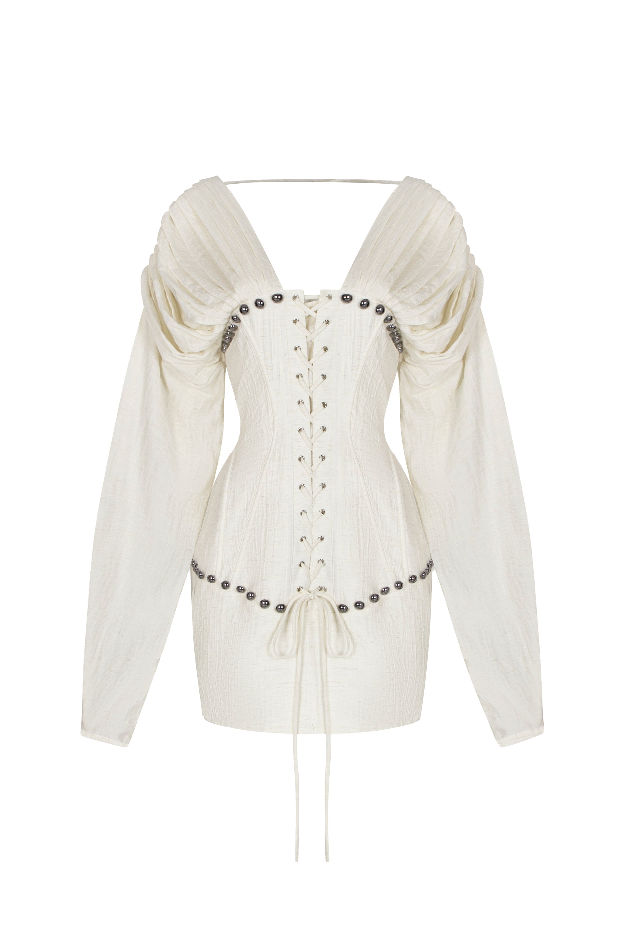 Harper V-Neck Pin Tuck Mini Dress