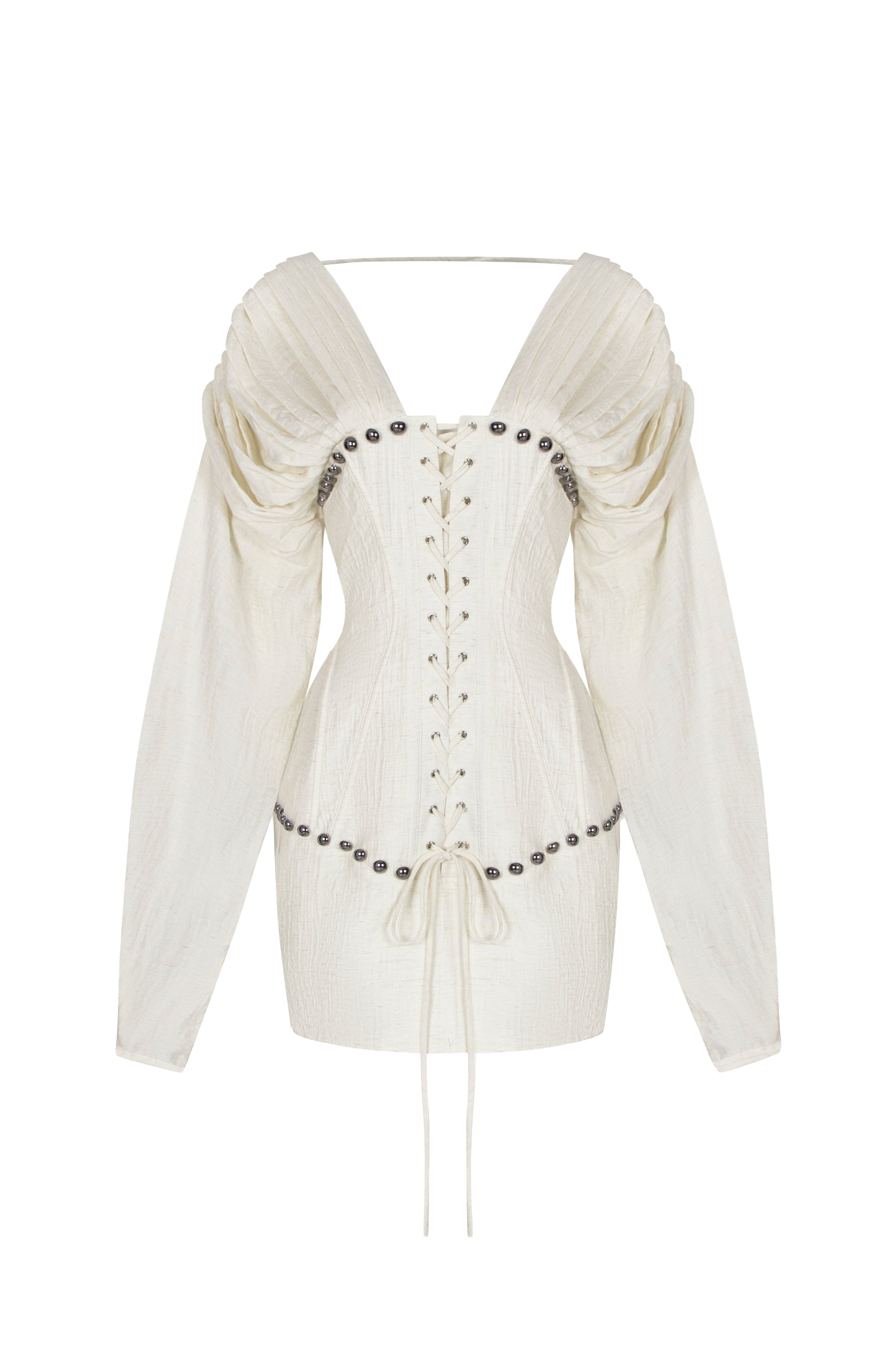 Harper V-Neck Pin Tuck Mini Dress