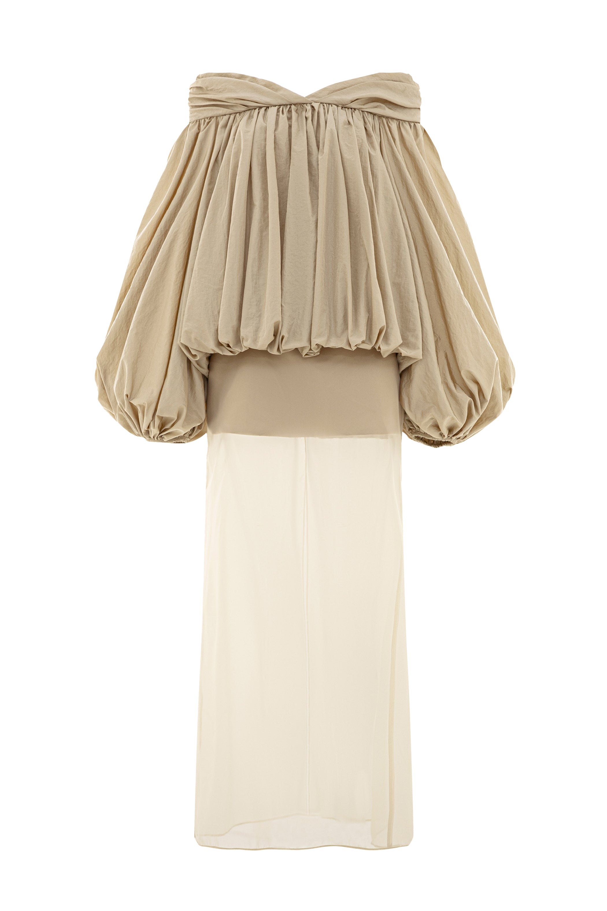 Vector Bubble Gathering Midi Dress