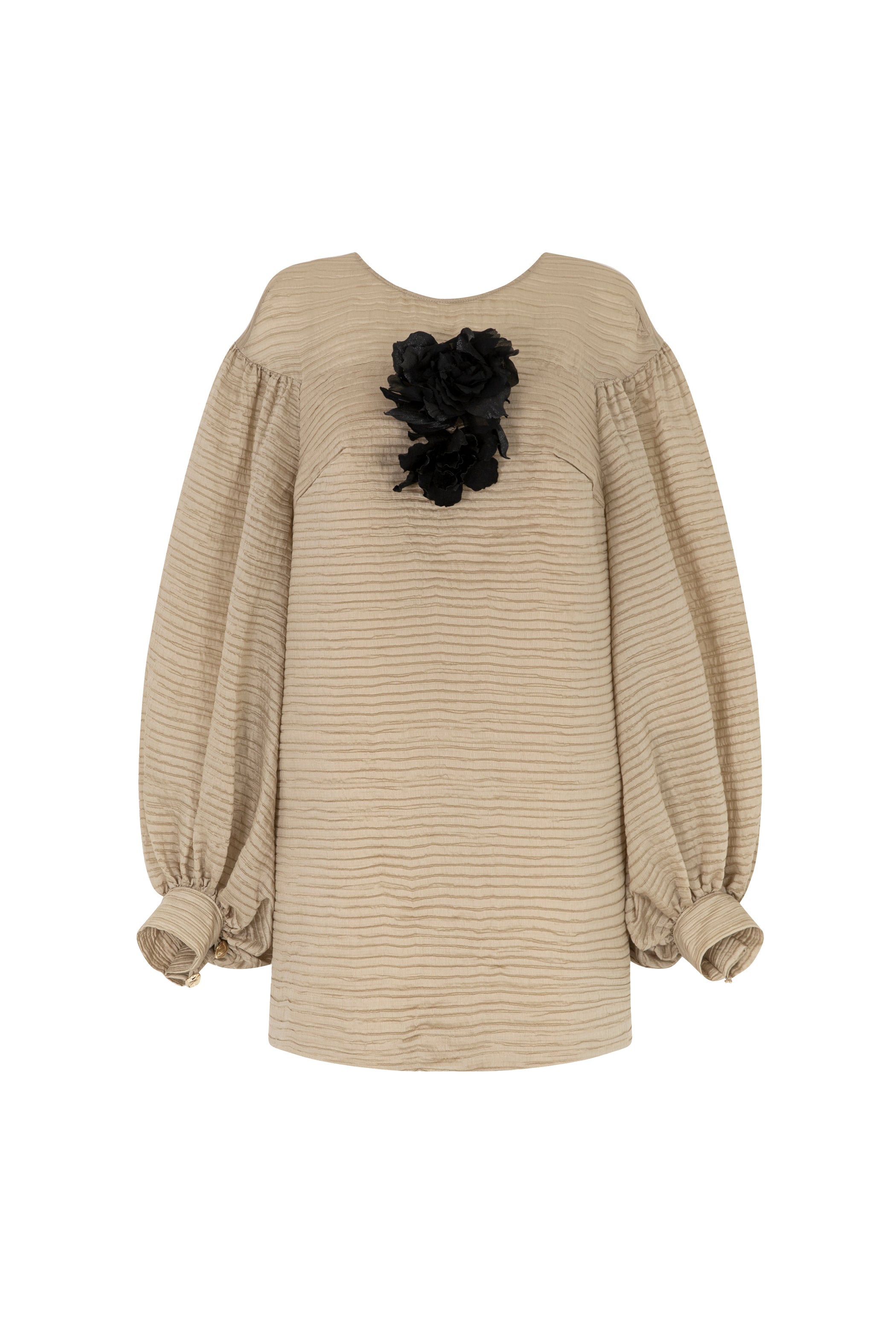 Collin Bishop Sleeve Applique Mini Dress