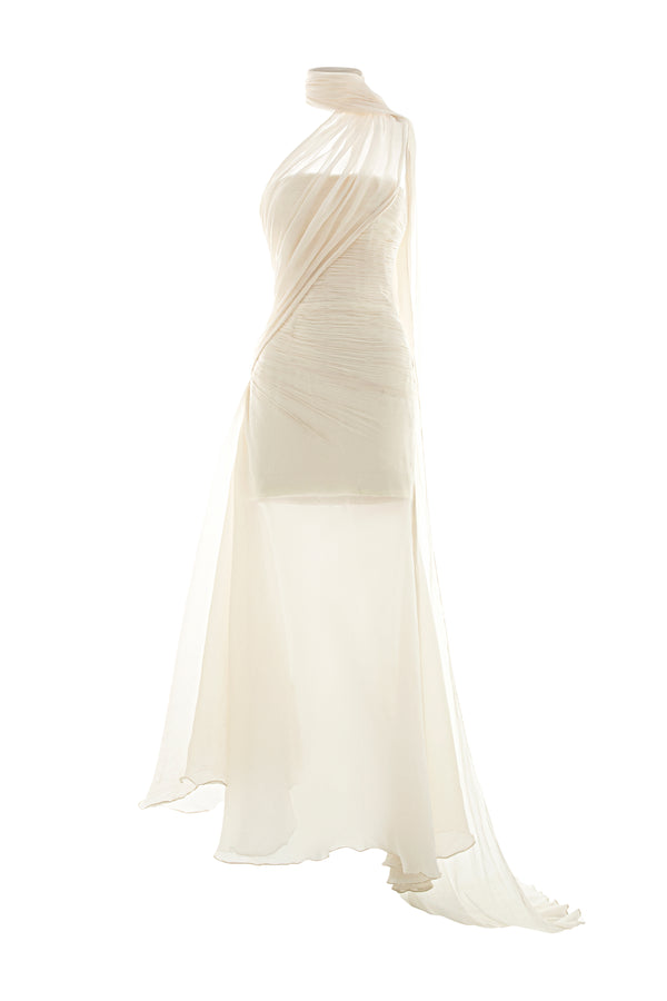 Persian Scarf Gathering Maxi Dress