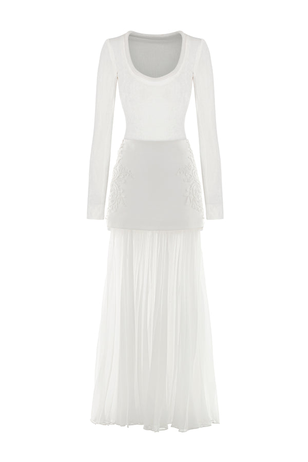 Velore Square Neck Pleated Set