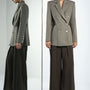 Della Straight Double Breasted Khaki Blazer