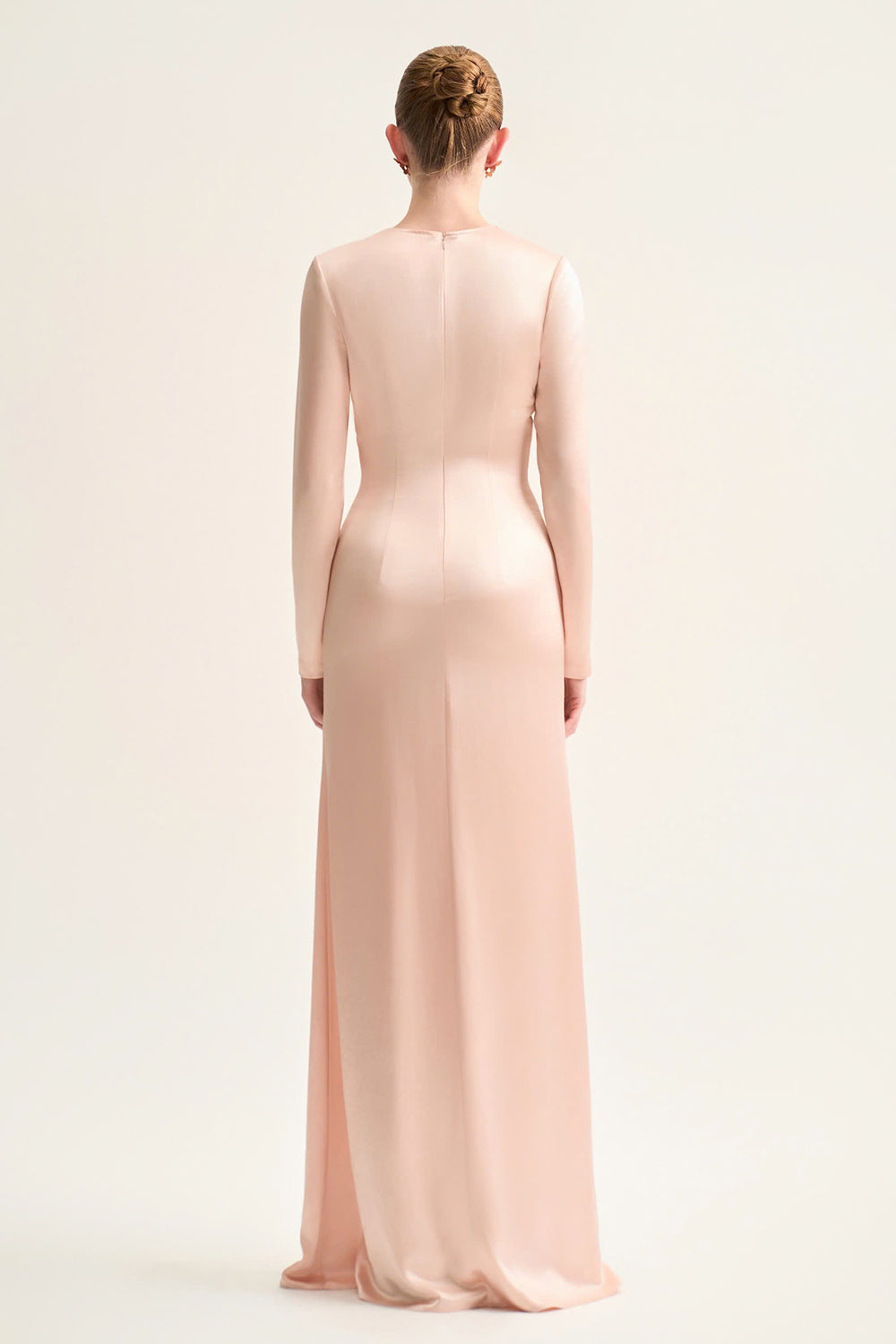Mira A-line Long Sleeved Polyester Maxi Dress