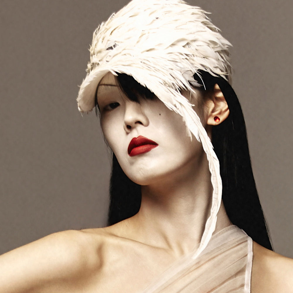 Caia Feather Mesh Hat