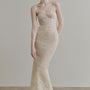Ladonna Trumpet Corset Waist Lace Floor Length Dress