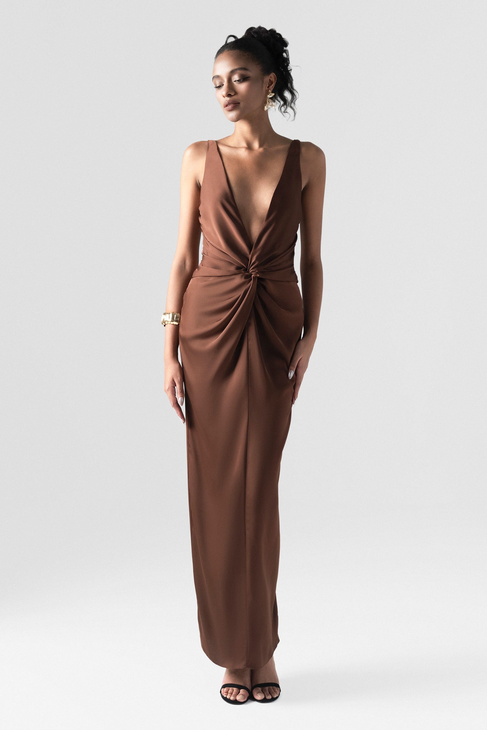 Untamed Deep V-Neck Maxi Dress