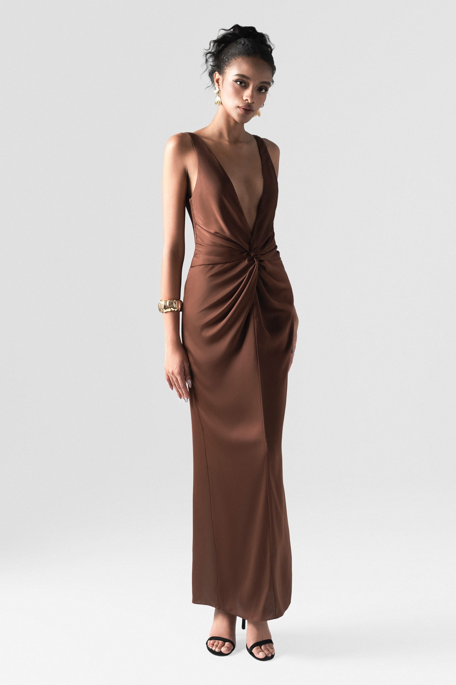 Untamed Deep V-Neck Maxi Dress
