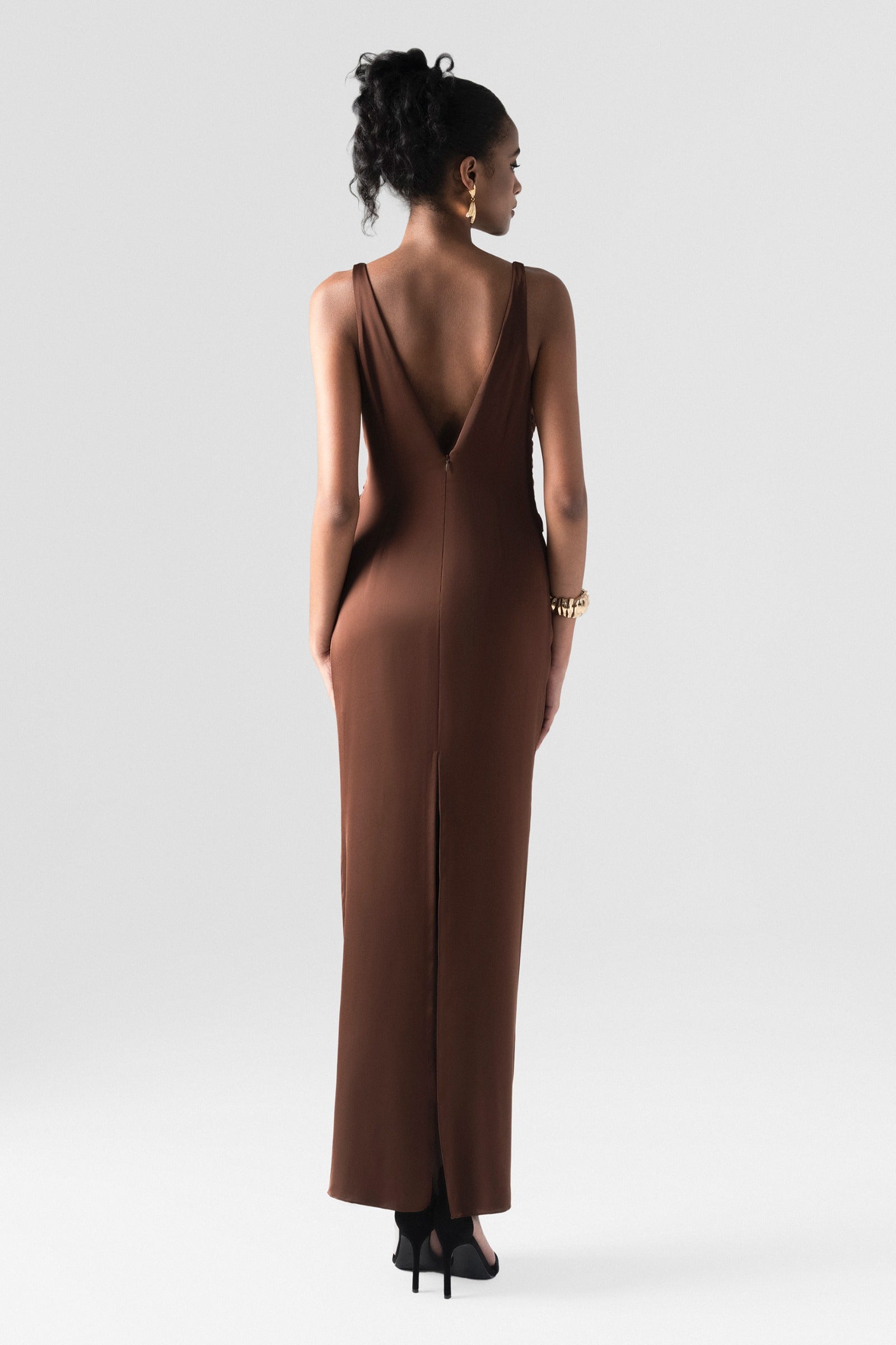 Untamed Deep V-Neck Maxi Dress