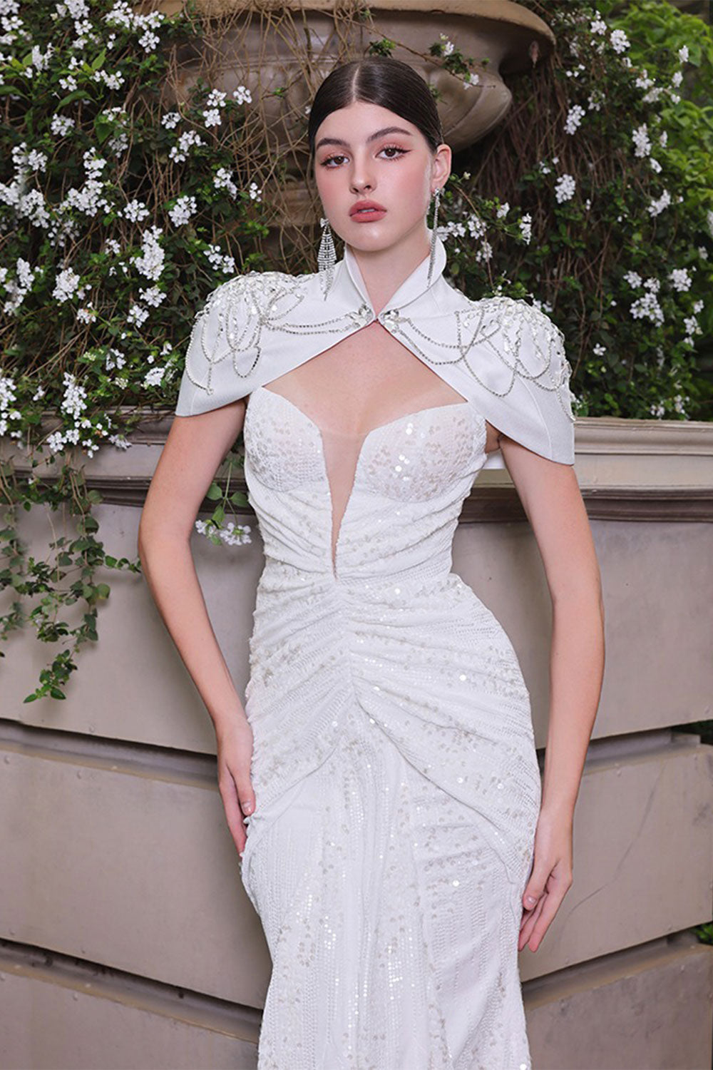 majestic sequin dress - white White Sequin Dresses