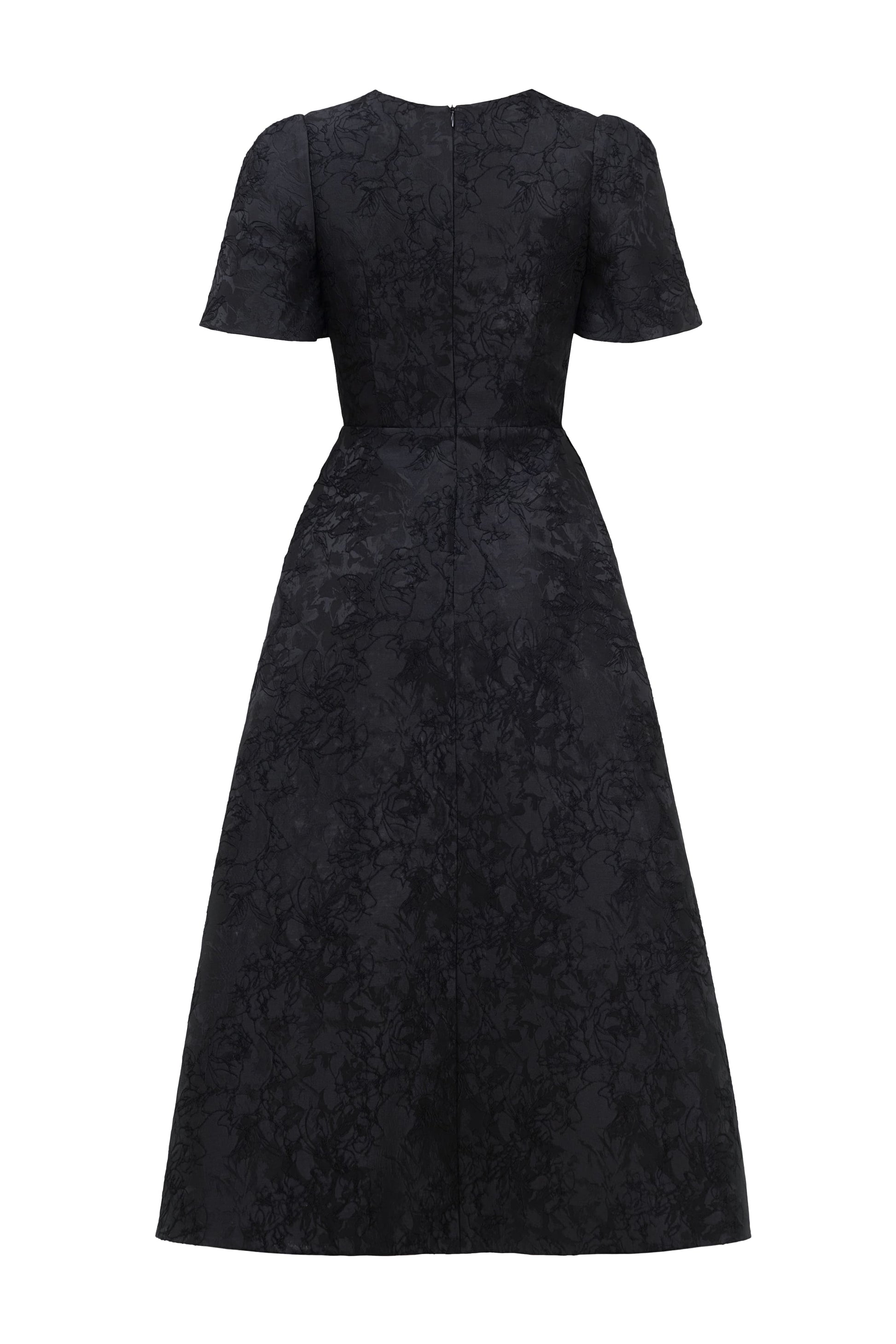 Jewel Embroidery Midi Dress