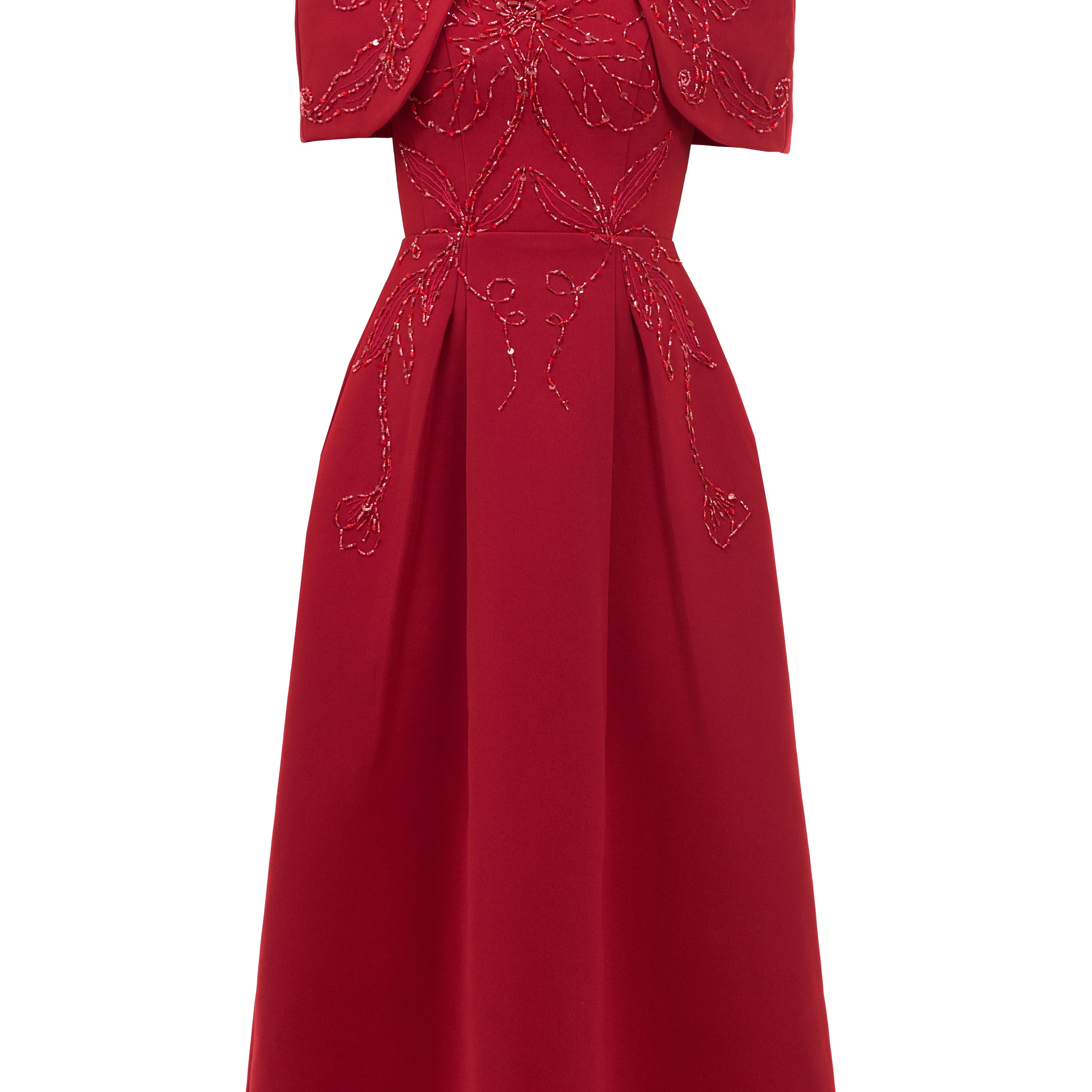 Ruby Cape Sleeve Midi Dress