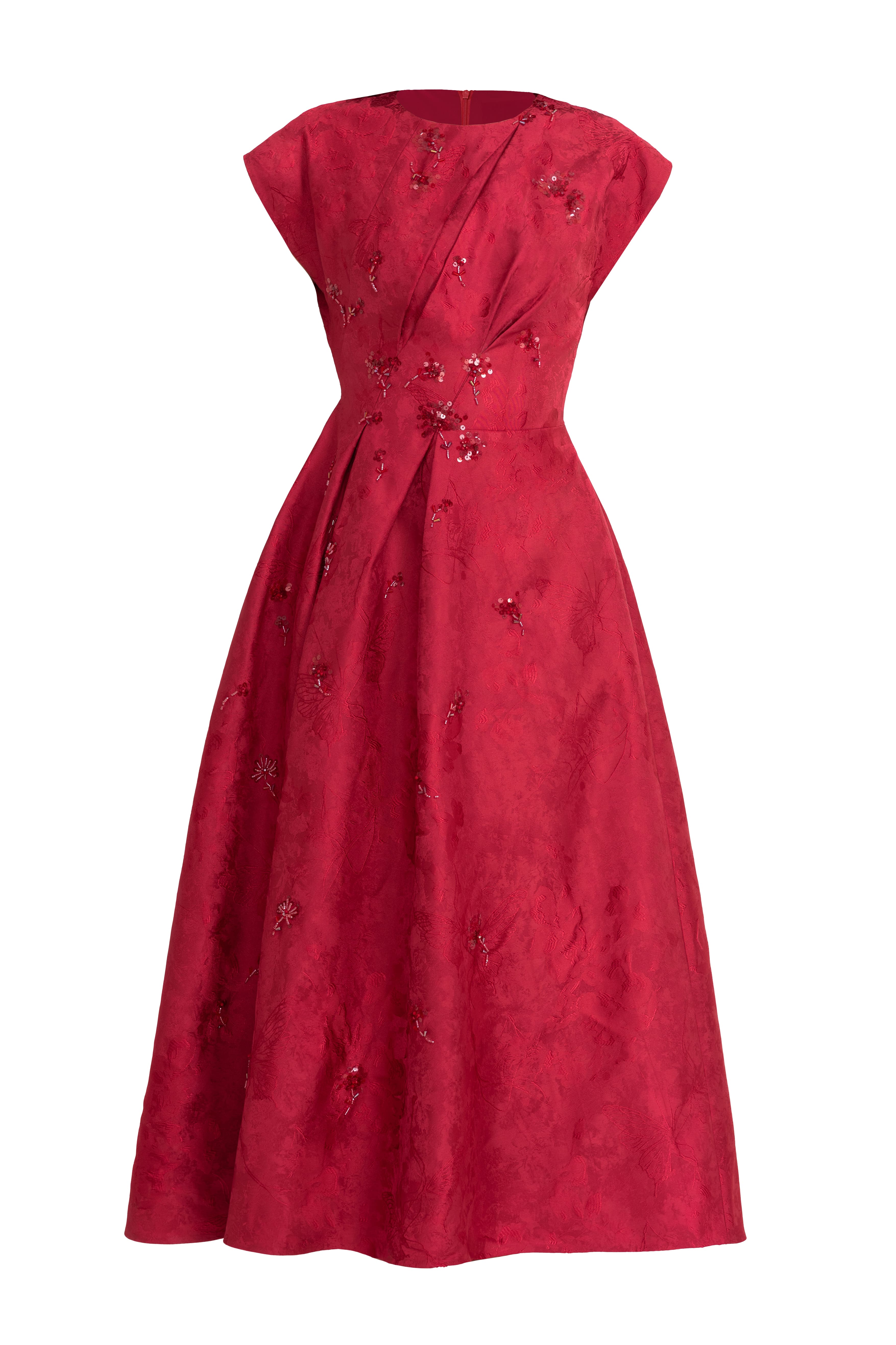Élan Round Neck Midi Dress