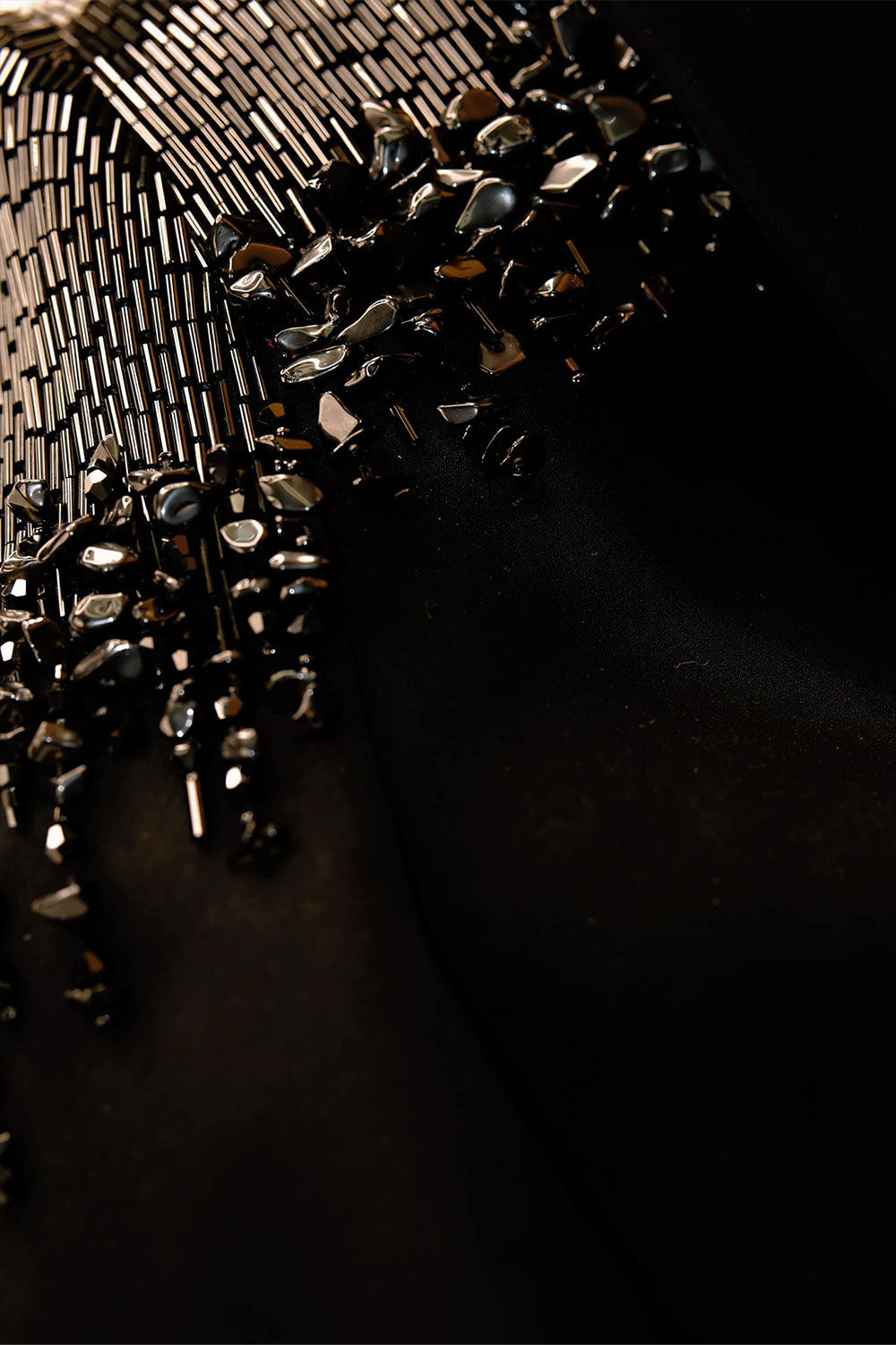 Musie Hourglass Lapelless Poly Silk Blazer