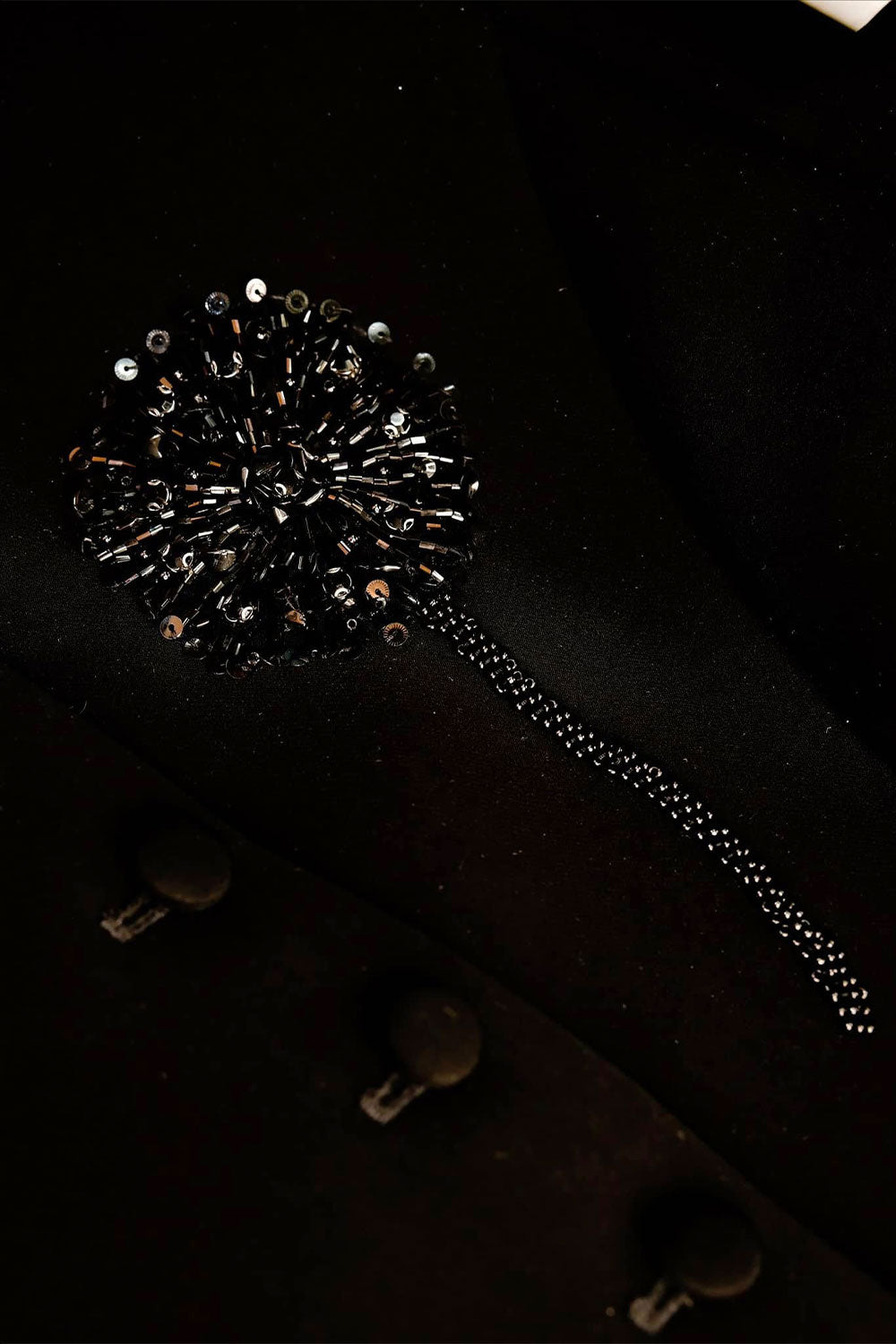 Milana Hourglass Button Poly Silk Jacket