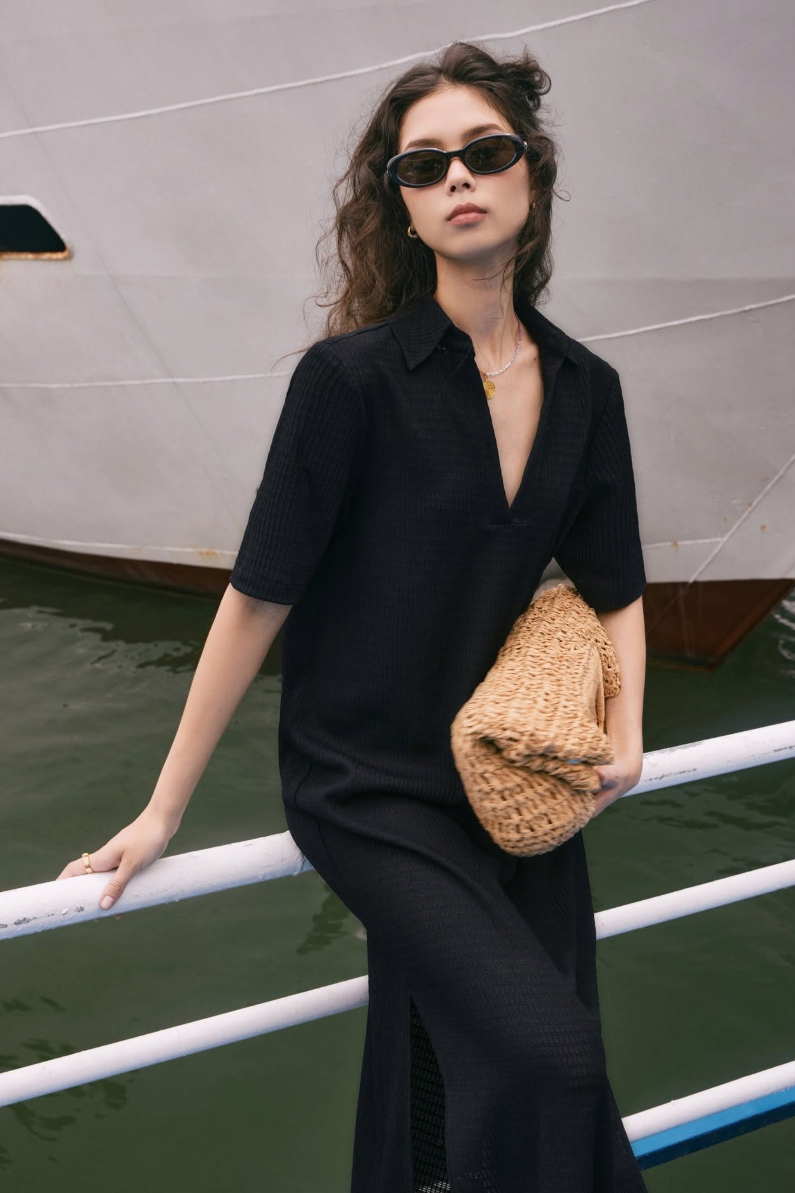 Marie V-Neck Midi Dress