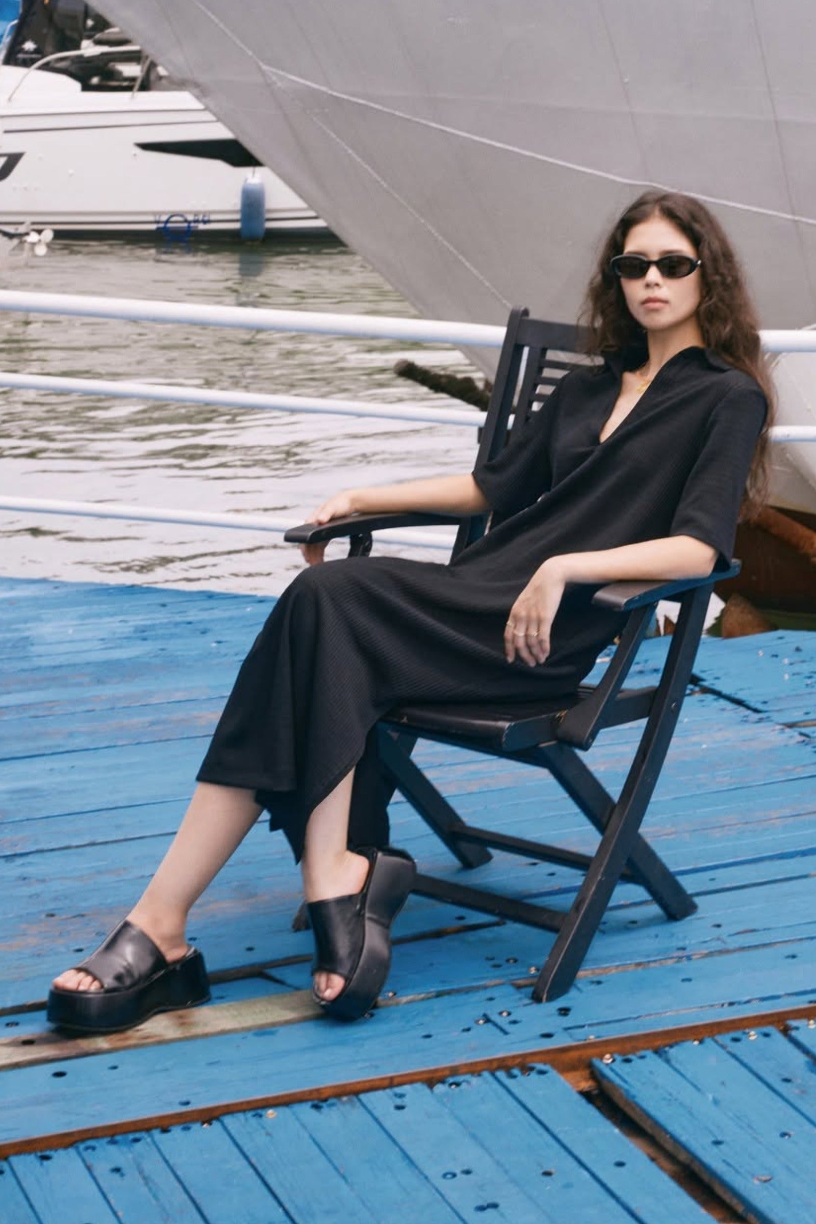 Marie V-Neck Midi Dress