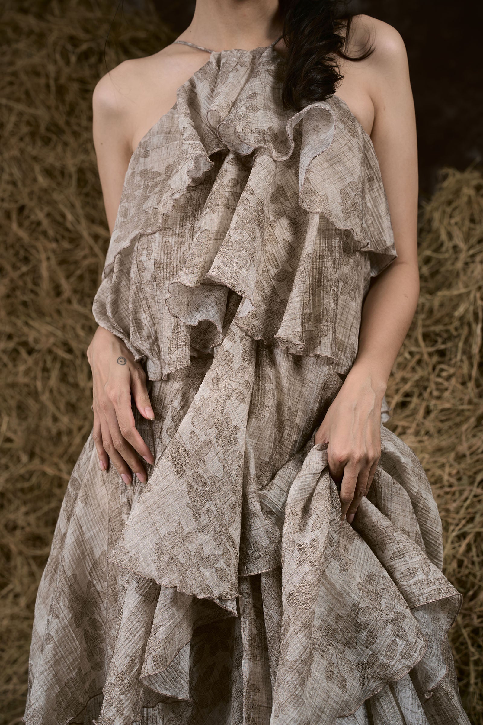 Hyacinth Ruffle Maxi Dress