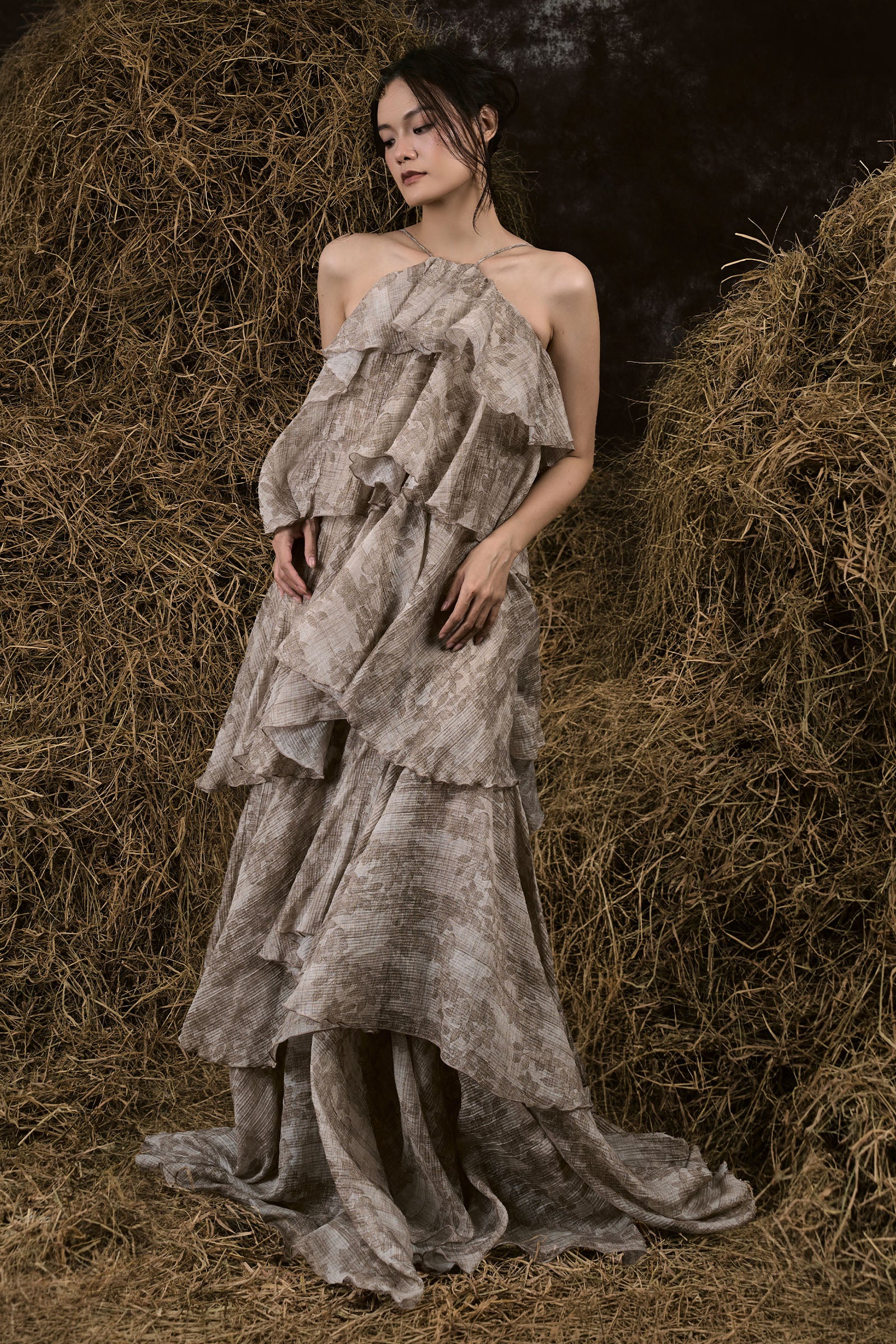 Hyacinth Ruffle Maxi Dress
