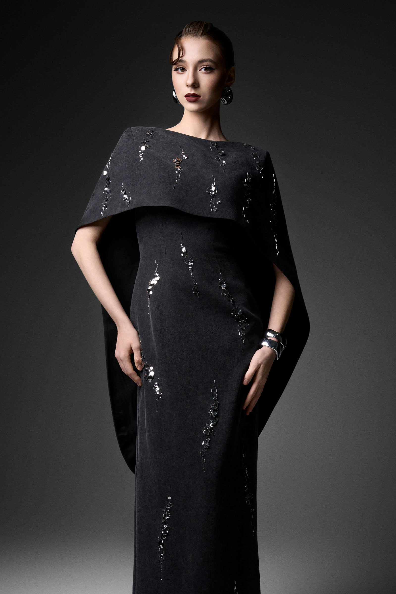 Nacre Boat Neck Maxi Dress