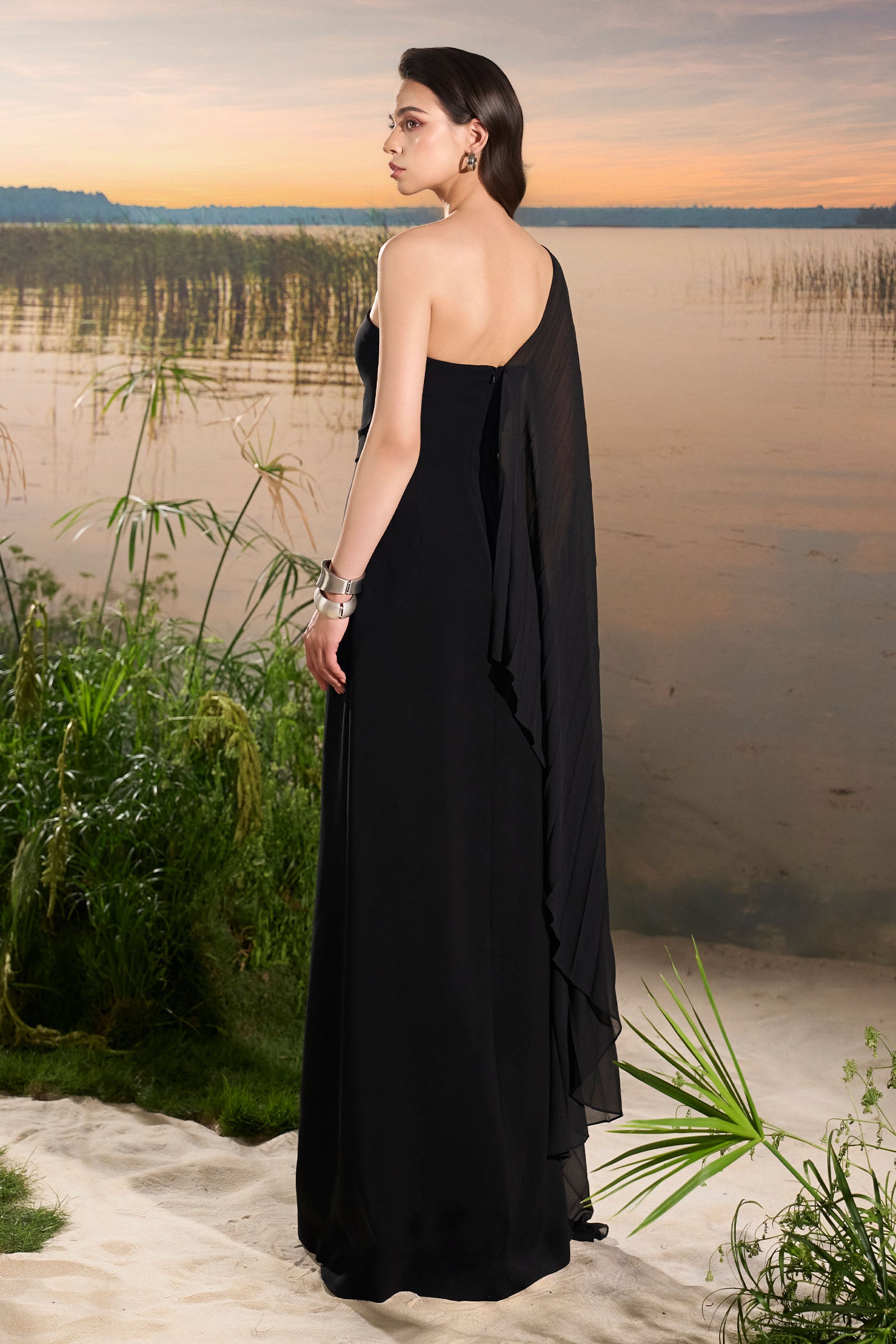 Alouette One Shoulder Maxi Dress