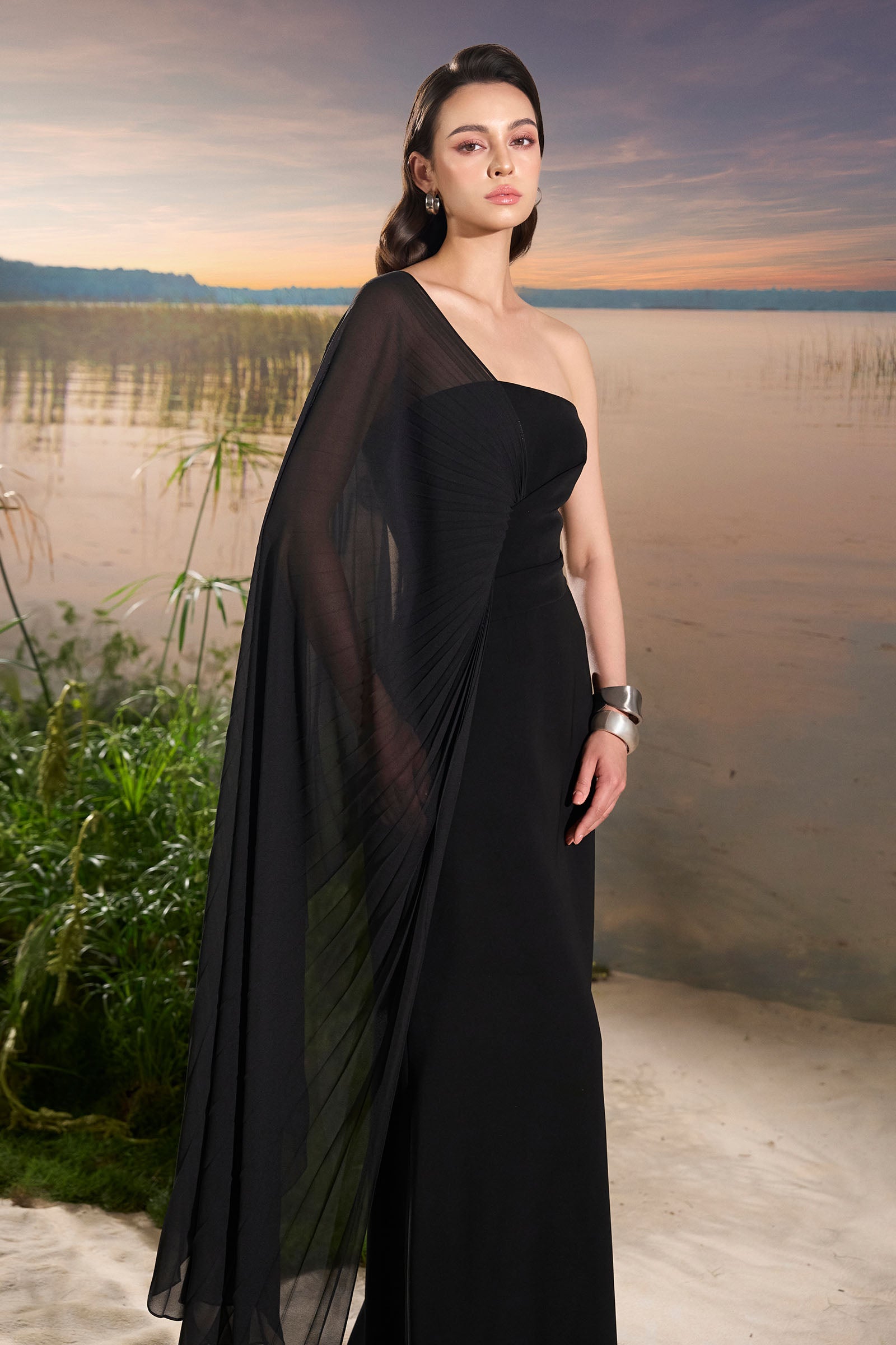 Alouette One Shoulder Maxi Dress