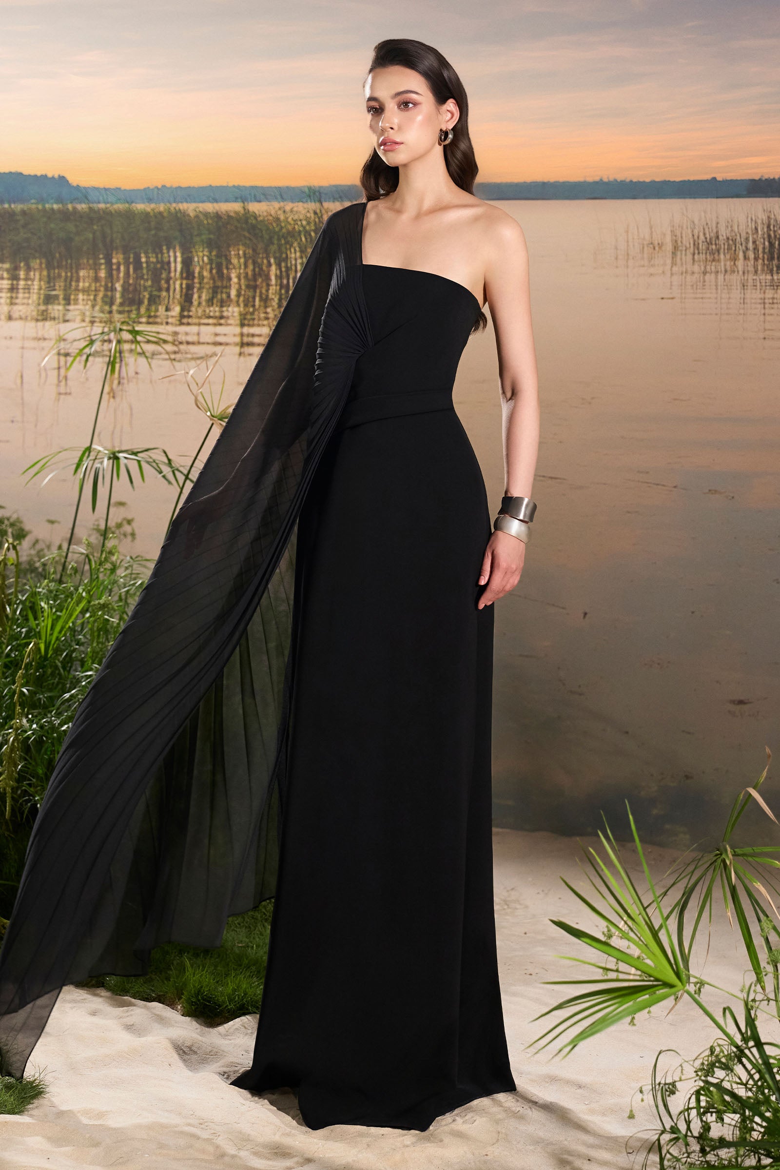 Alouette One Shoulder Maxi Dress