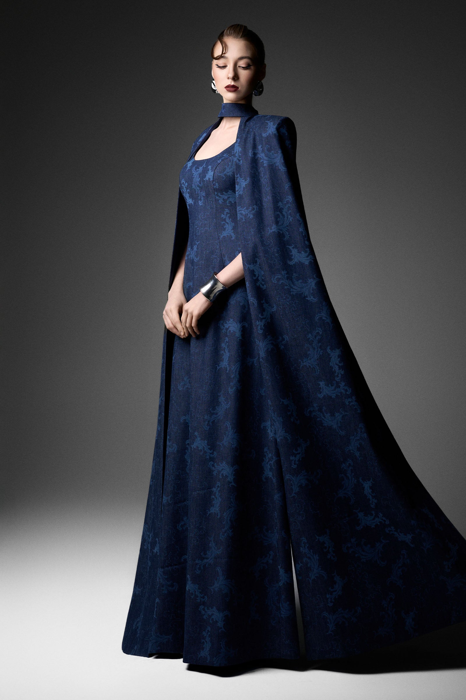 Ondine Choker Neck Maxi Dress