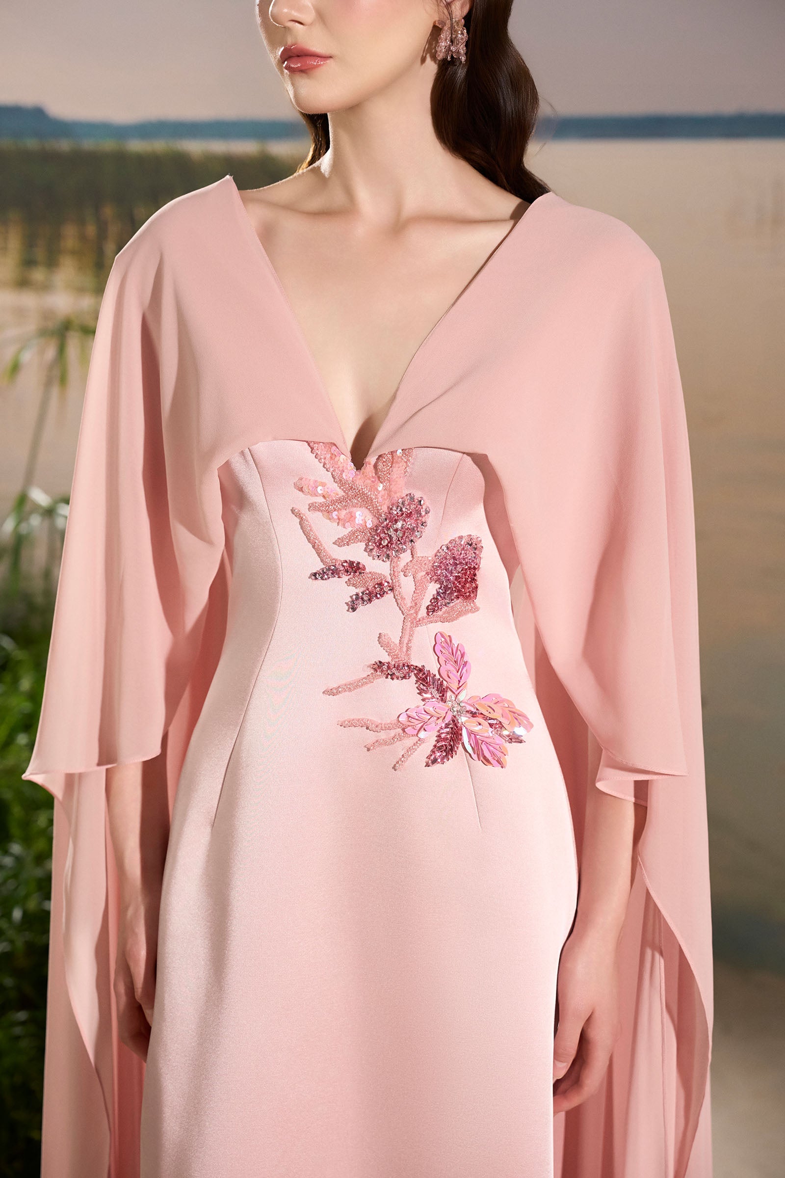 Liora V-Neck Maxi Dress