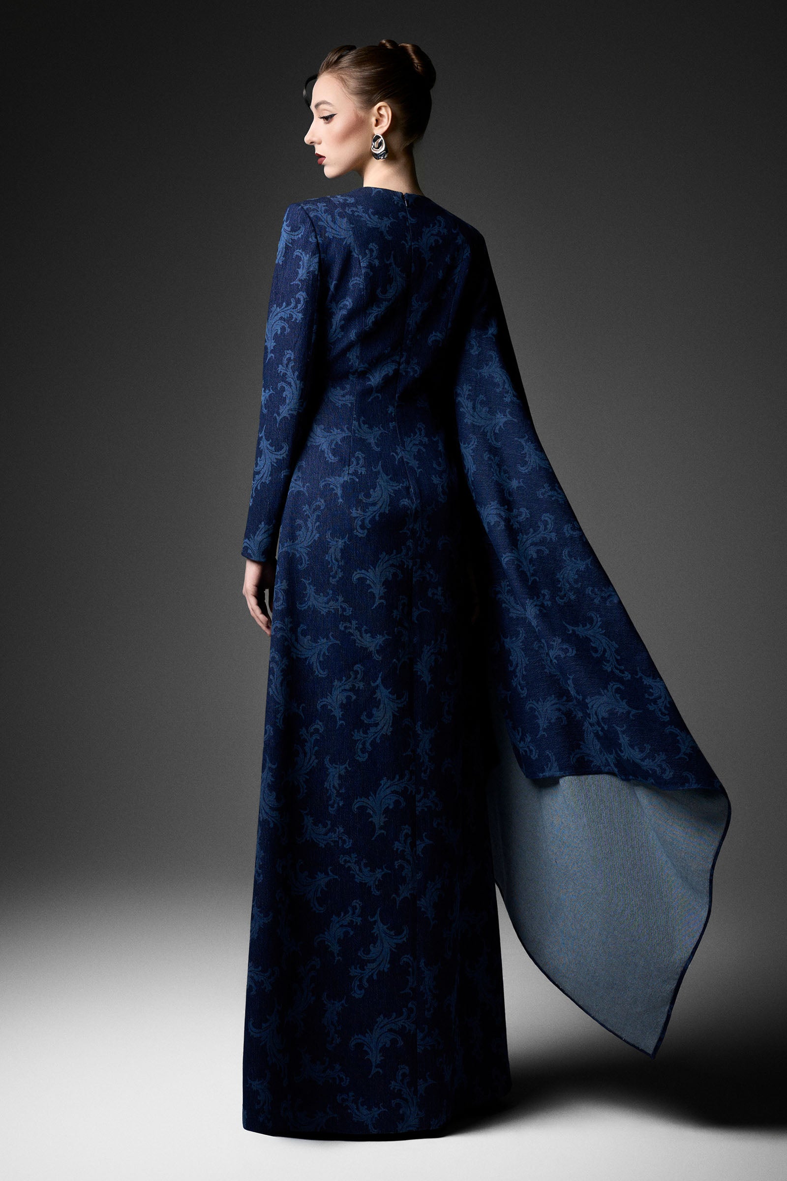 Lointain Cape Sleeve Maxi Dress
