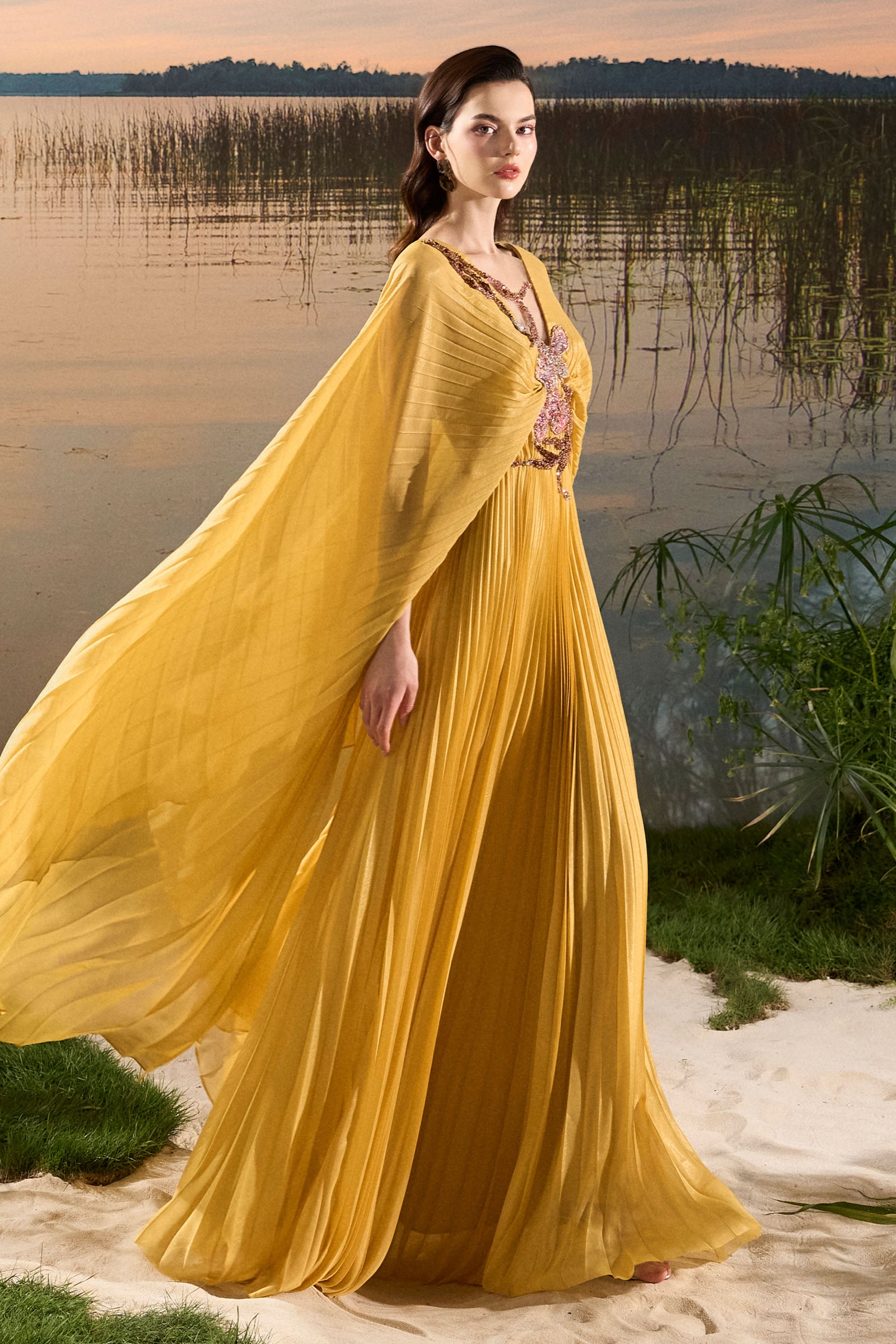 Soren Pleated Maxi Dress