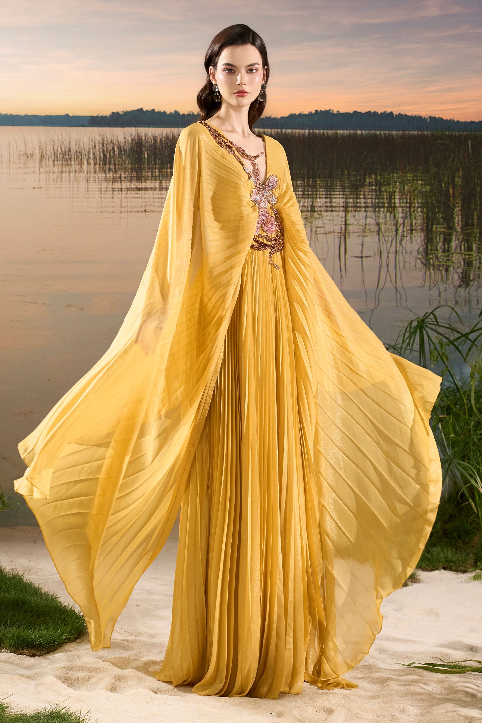 Soren Pleated Maxi Dress