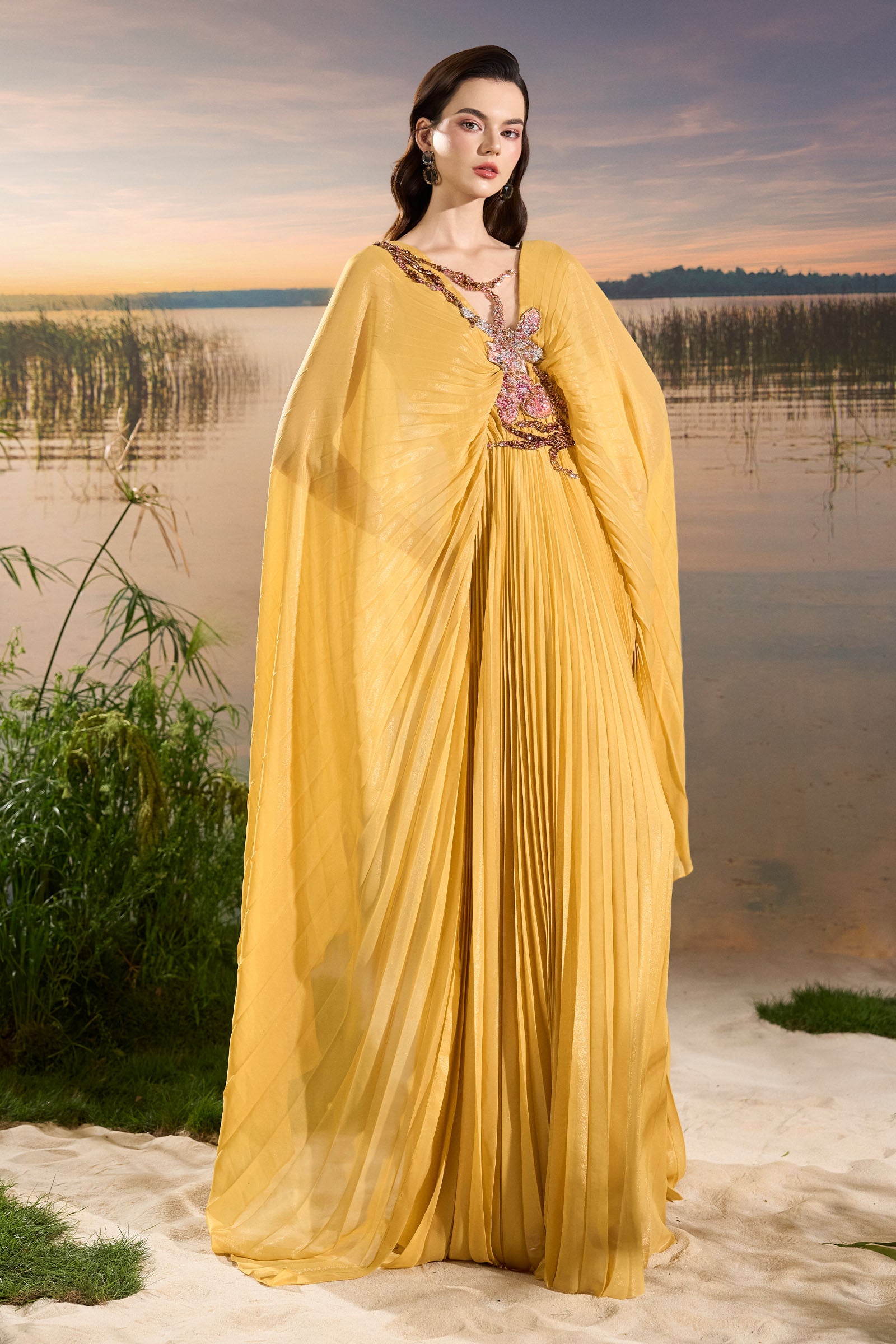 Soren Pleated Maxi Dress