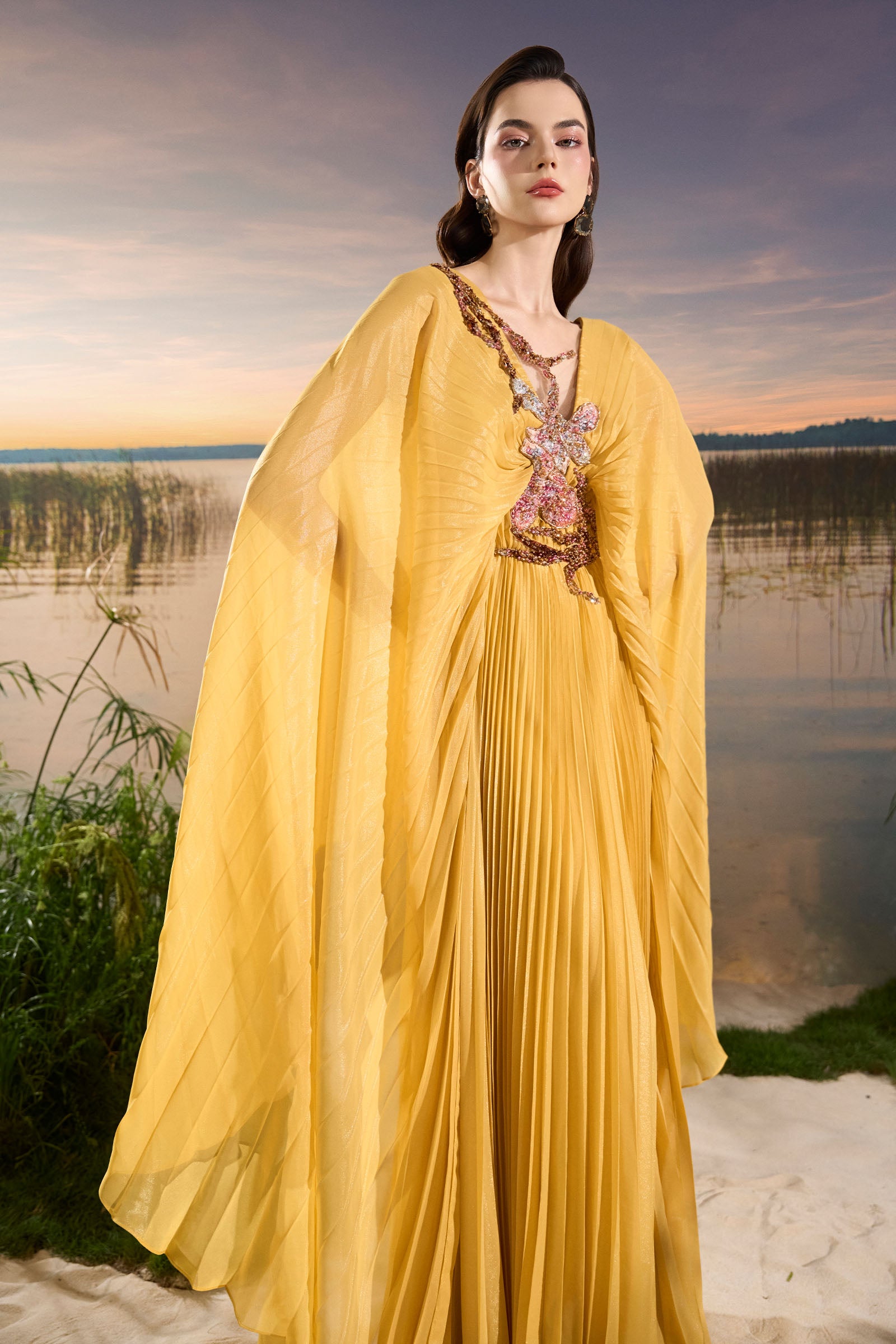 Soren Pleated Maxi Dress
