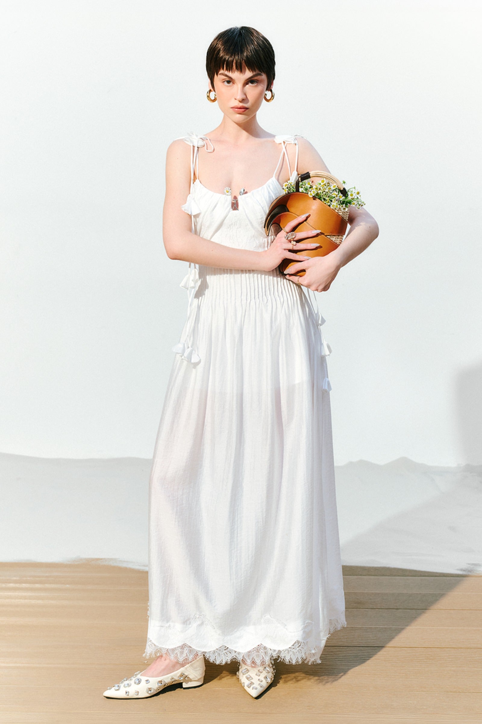 Briella Pleated Maxi Dress