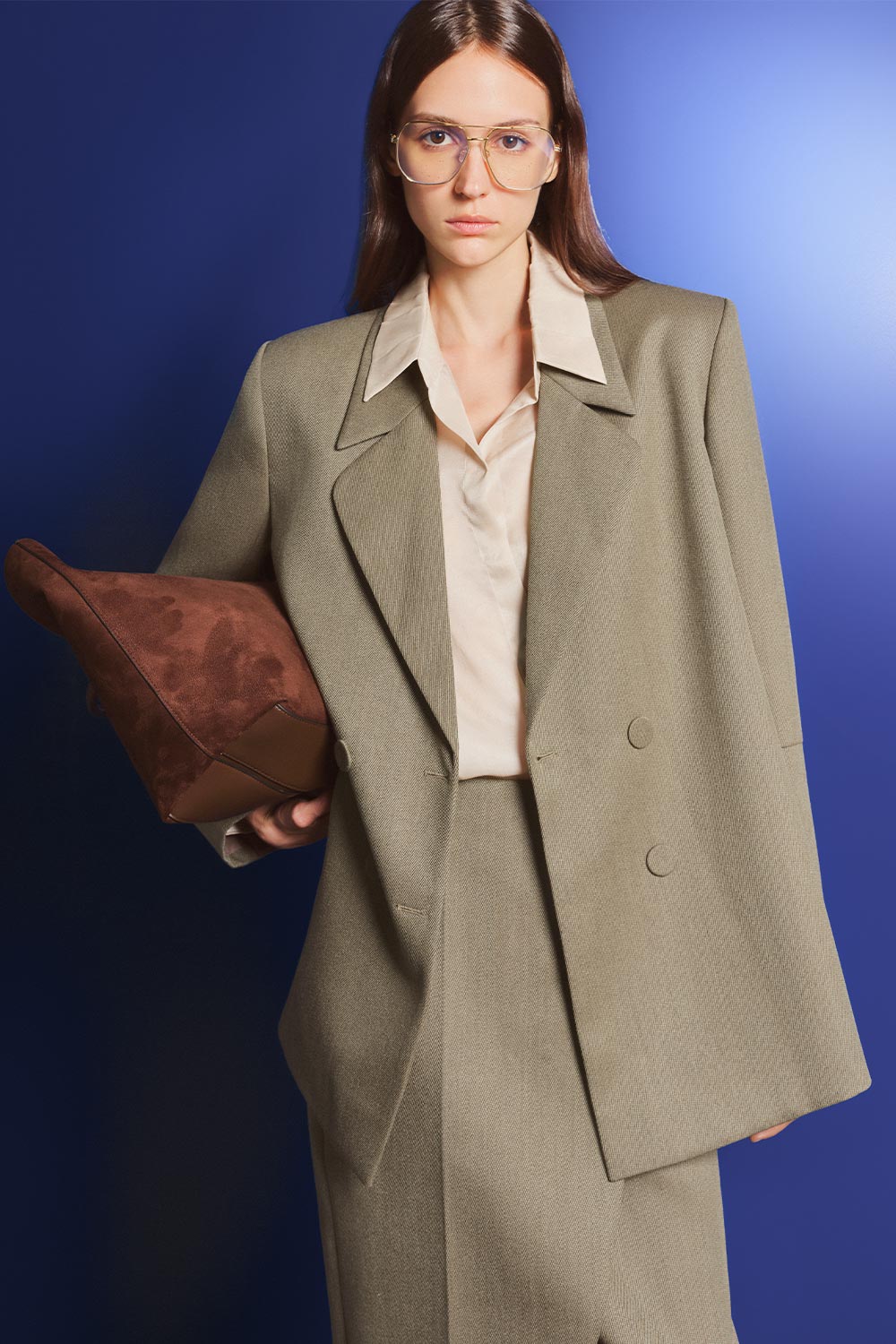 Colby Straight Collared Neck Organza Shirt