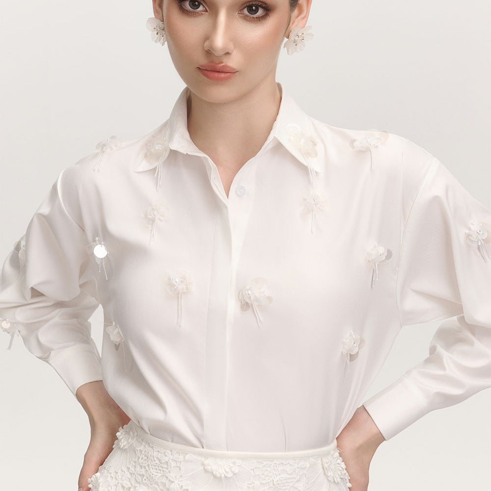 Bloomi Straight Cuff Sleeved Poplin Shirt