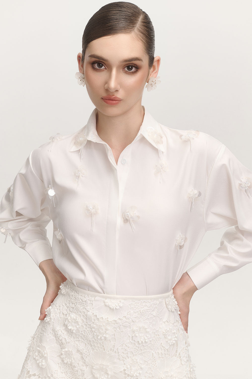 Bloomi Straight Cuff Sleeved Poplin Shirt