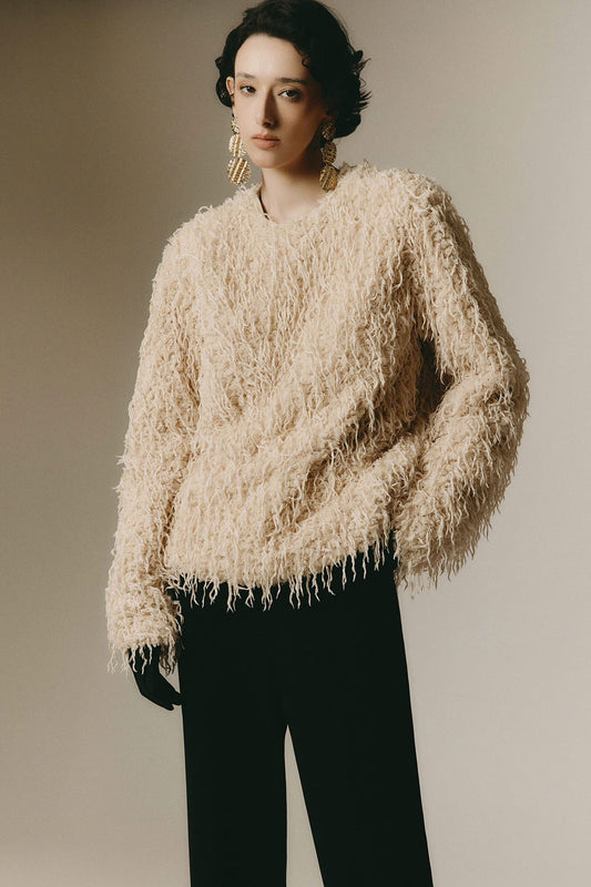 Chante Straight Round Neck Microfiber Top